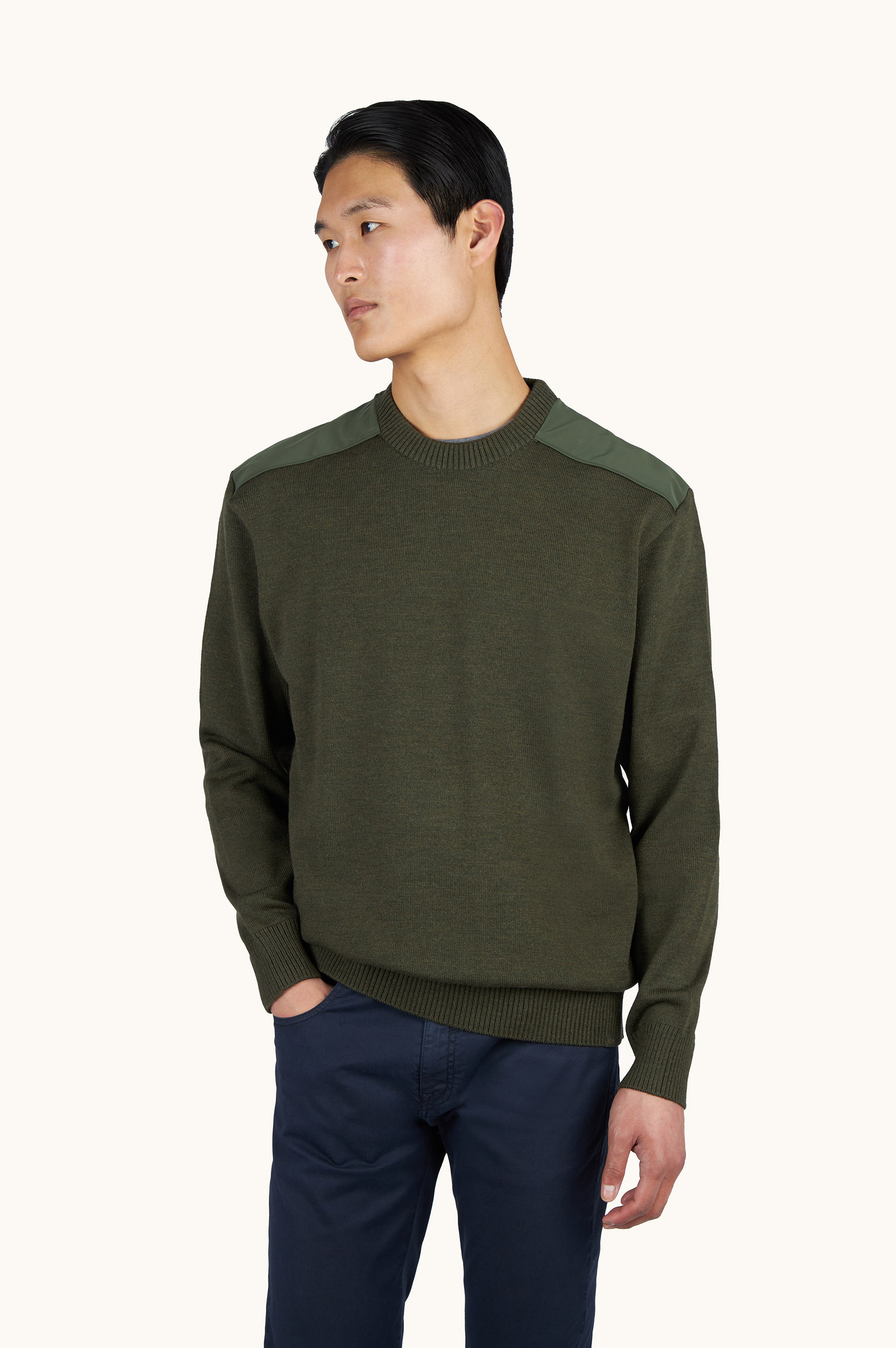Nelson sweater in Soft Cool Touch wool with Typhoon&reg; details image number 0