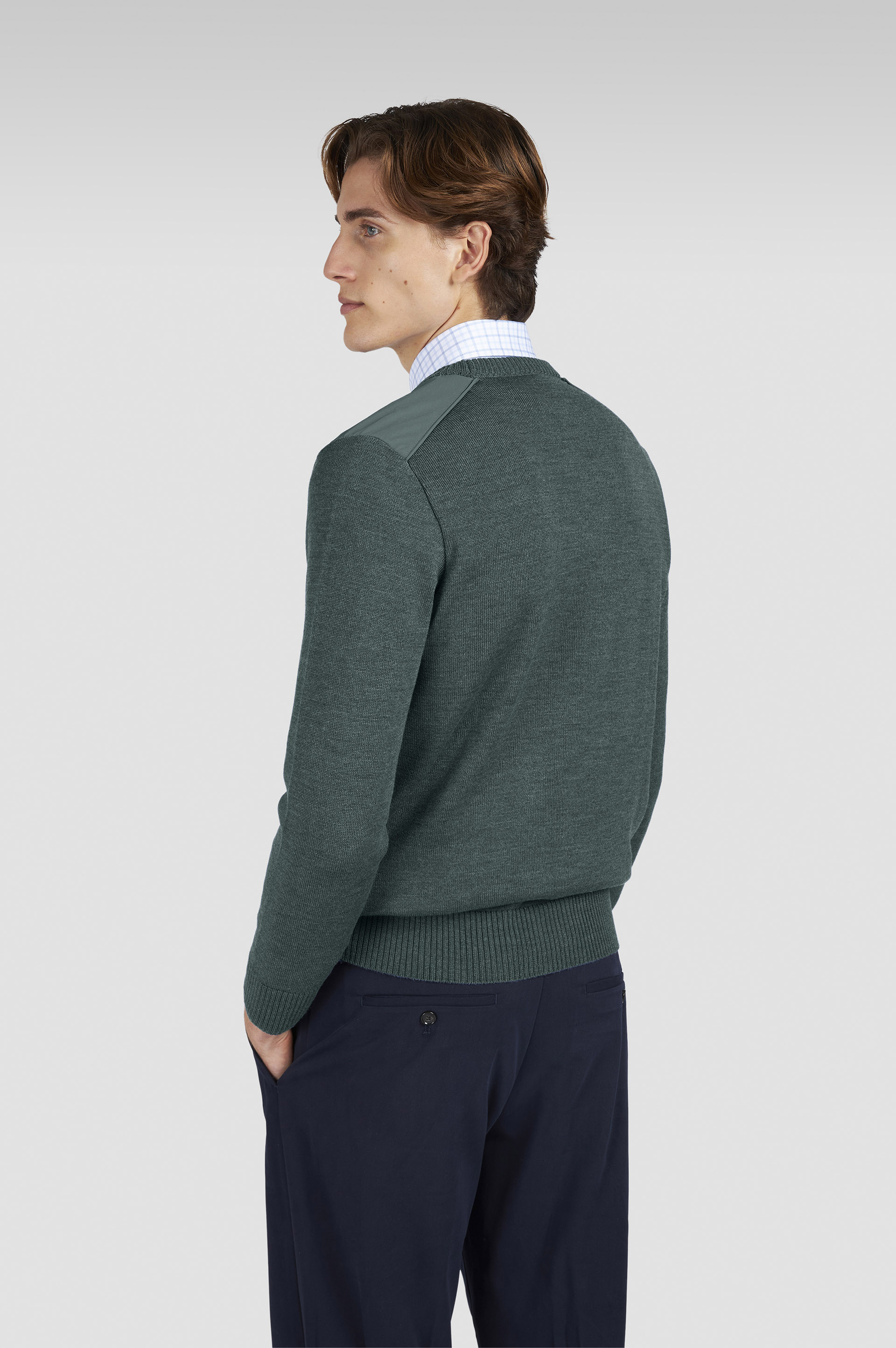 Soft Cool Touch wool crewneck sweater with Typhoon&reg; details image number 3