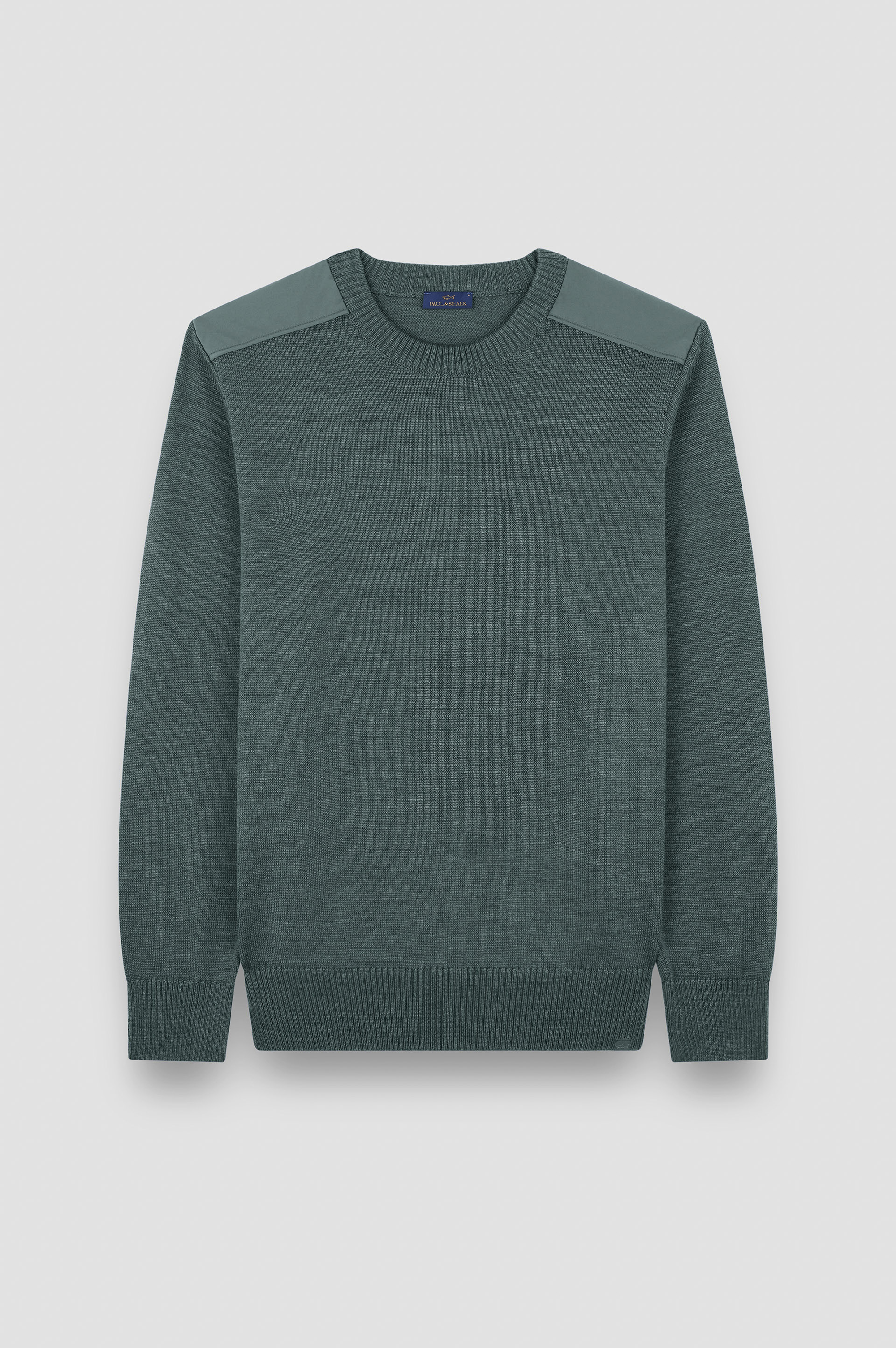 Soft Cool Touch wool crewneck sweater with Typhoon&reg; details image number 1