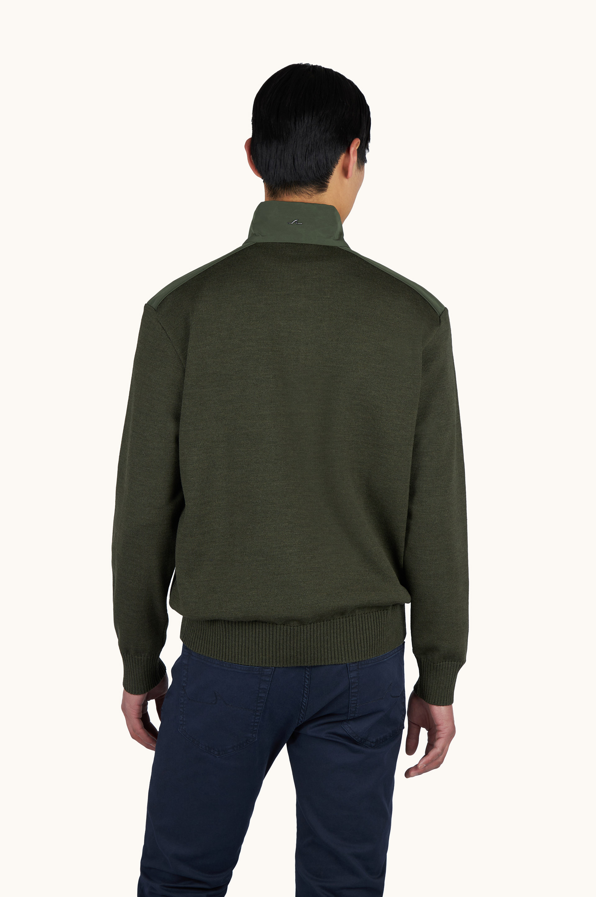 Half-zip sweater in Soft Cool Touch wool with Typhoon&reg; Re-4x4 Stretch details image number 3
