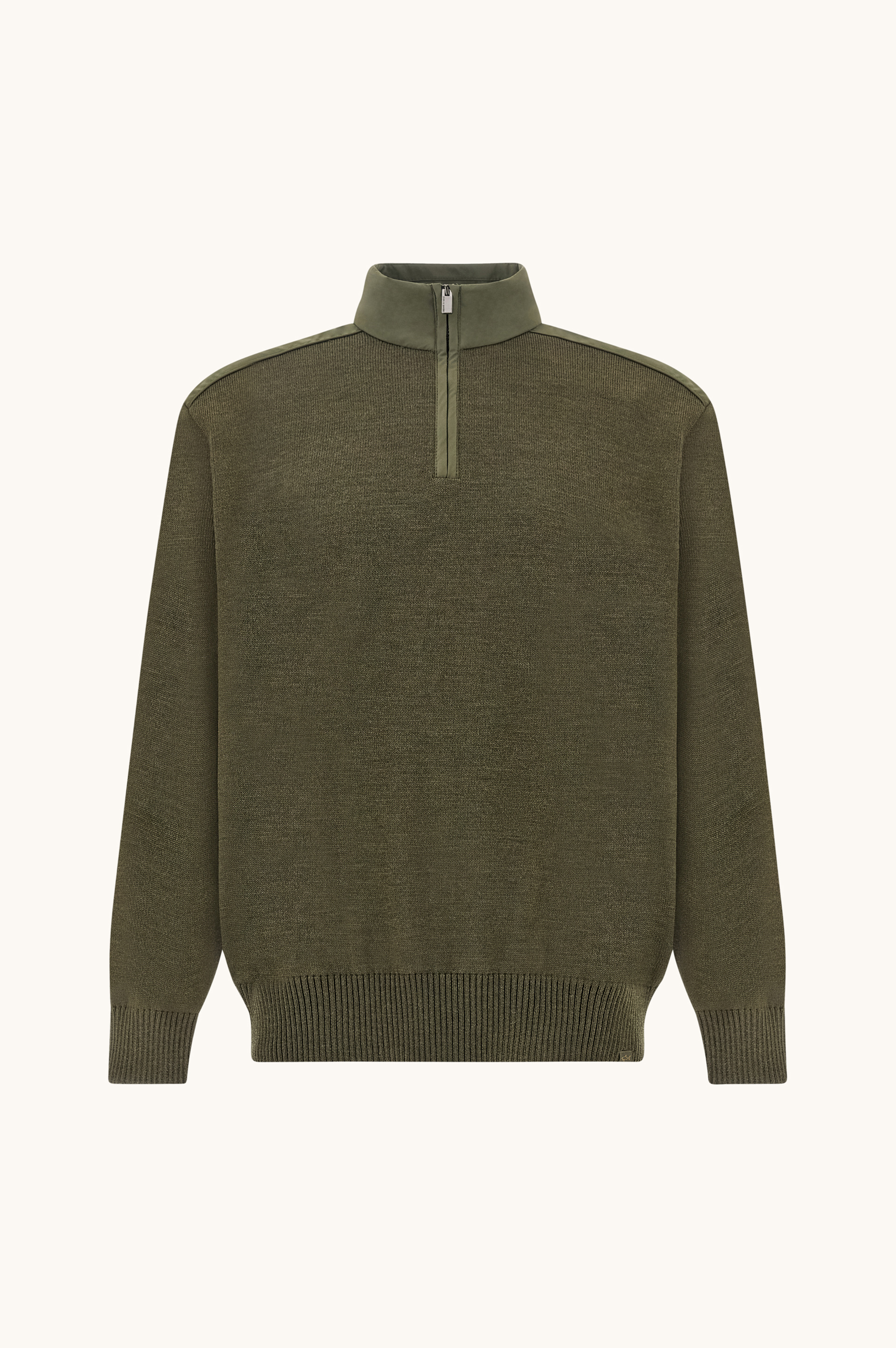 Half-zip sweater in Soft Cool Touch wool with Typhoon&reg; Re-4x4 Stretch details image number 1