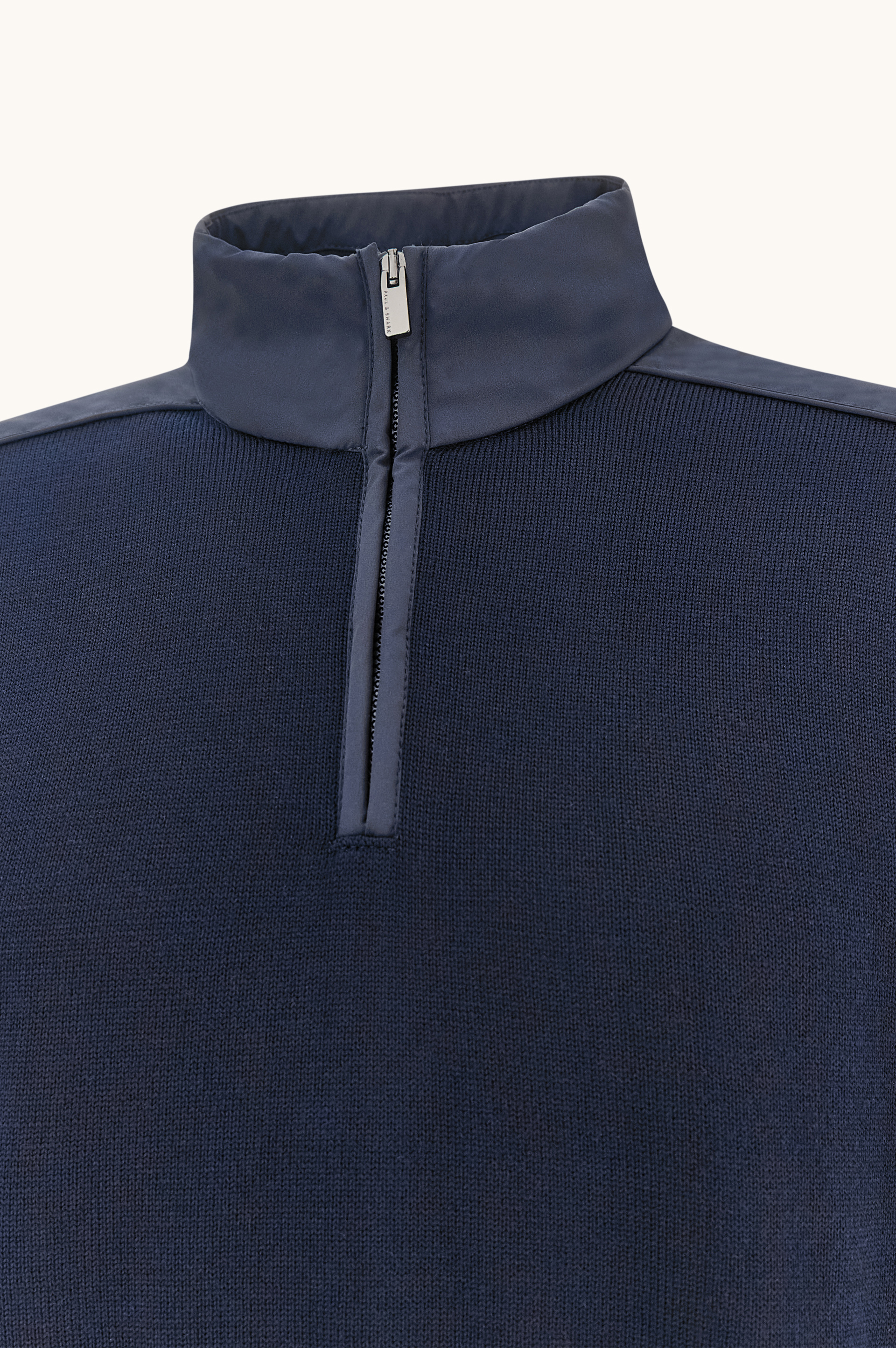 Half-zip sweater in Soft Cool Touch wool with Typhoon&reg; Re-4x4 Stretch details image number 1