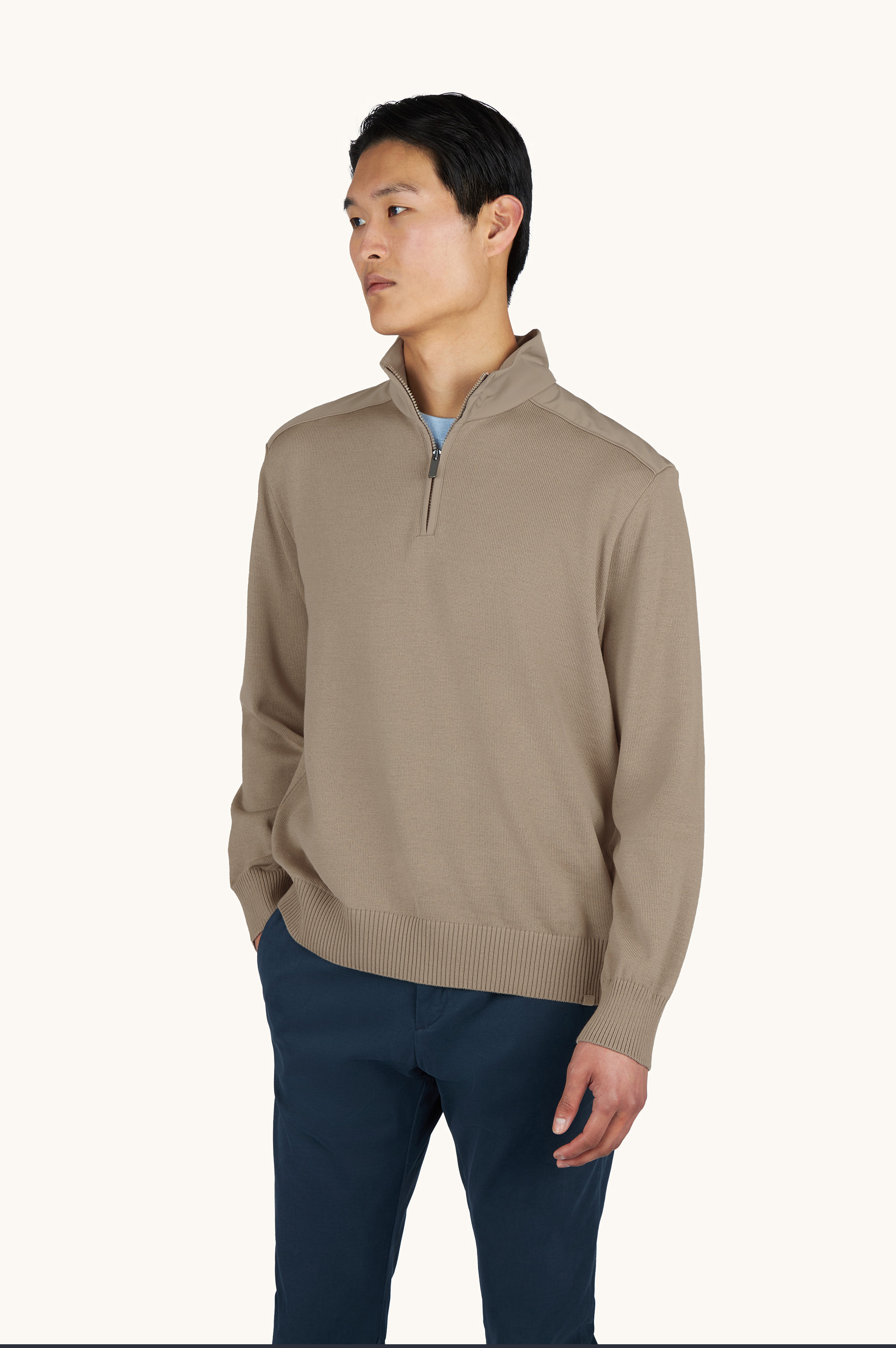 Jersey con media cremallera de lana Soft Cool Touch con detalles en Typhoon&reg; Re-4x4 Stretch image number 0