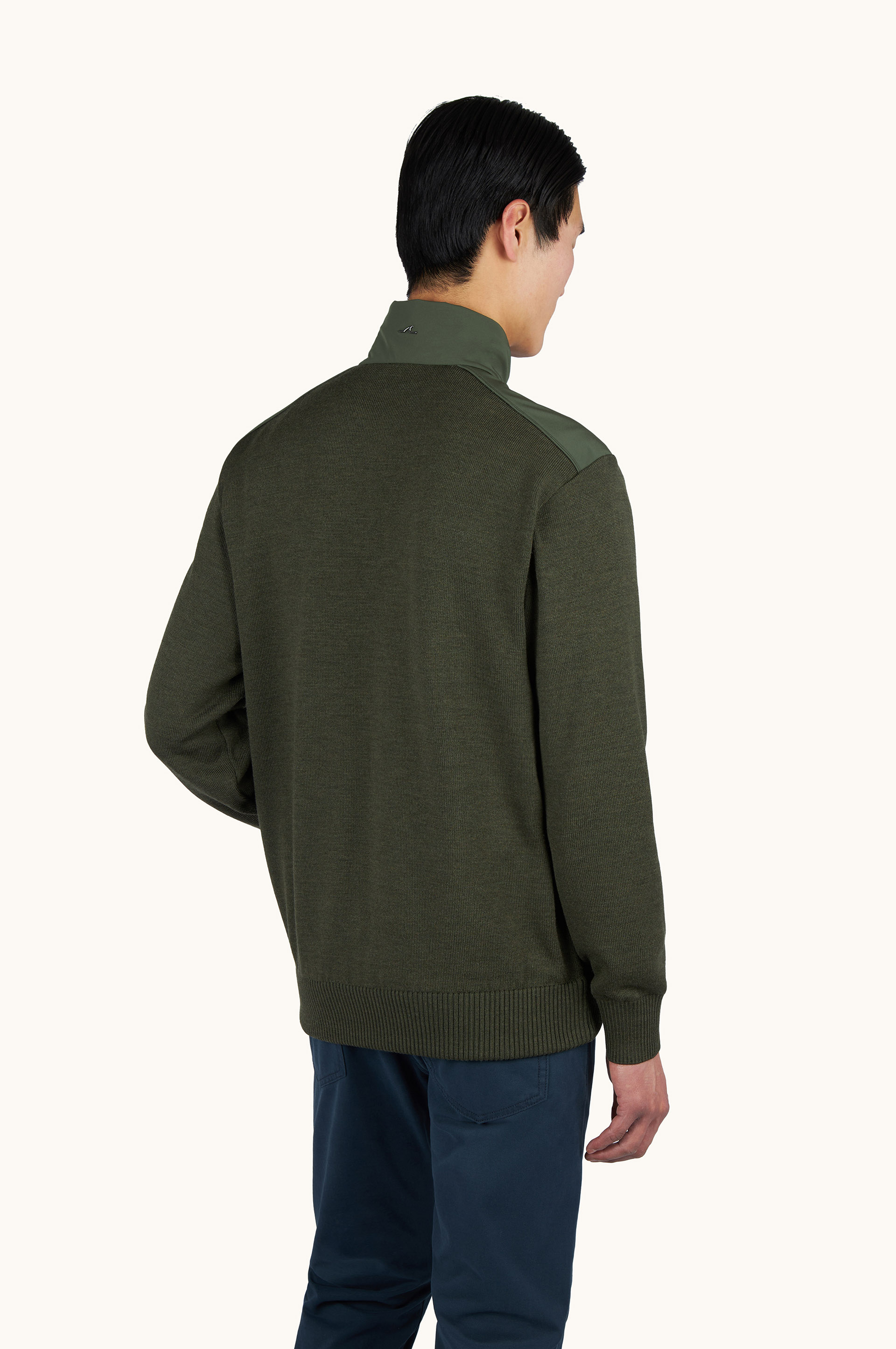 Nelson Zip-Up Jumper in Soft Cool Touch Wool with Typhoon&reg; Re-4x4 Stretch Details image number 3