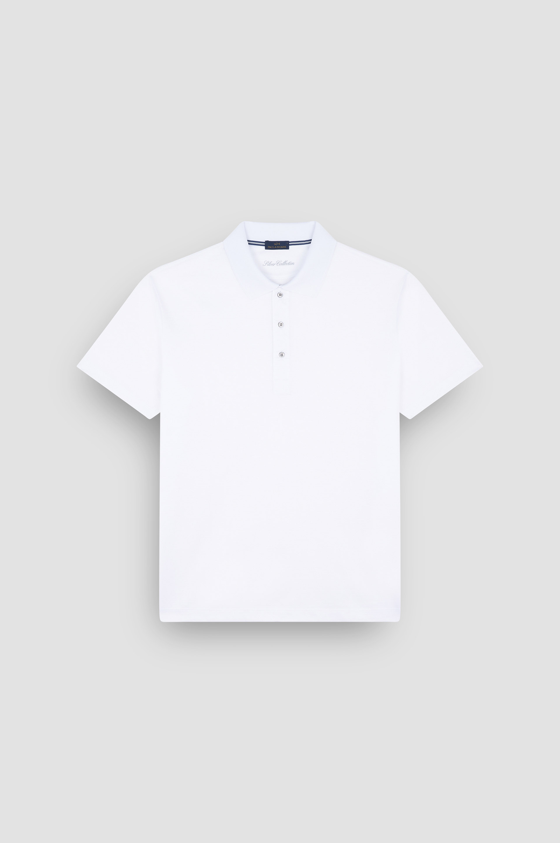 Double mercerised cotton jersey polo shirt with Shark Fin embroidery image number 1 Double mercerised cotton jersey polo shirt with Shark Fin embroidery image number 1