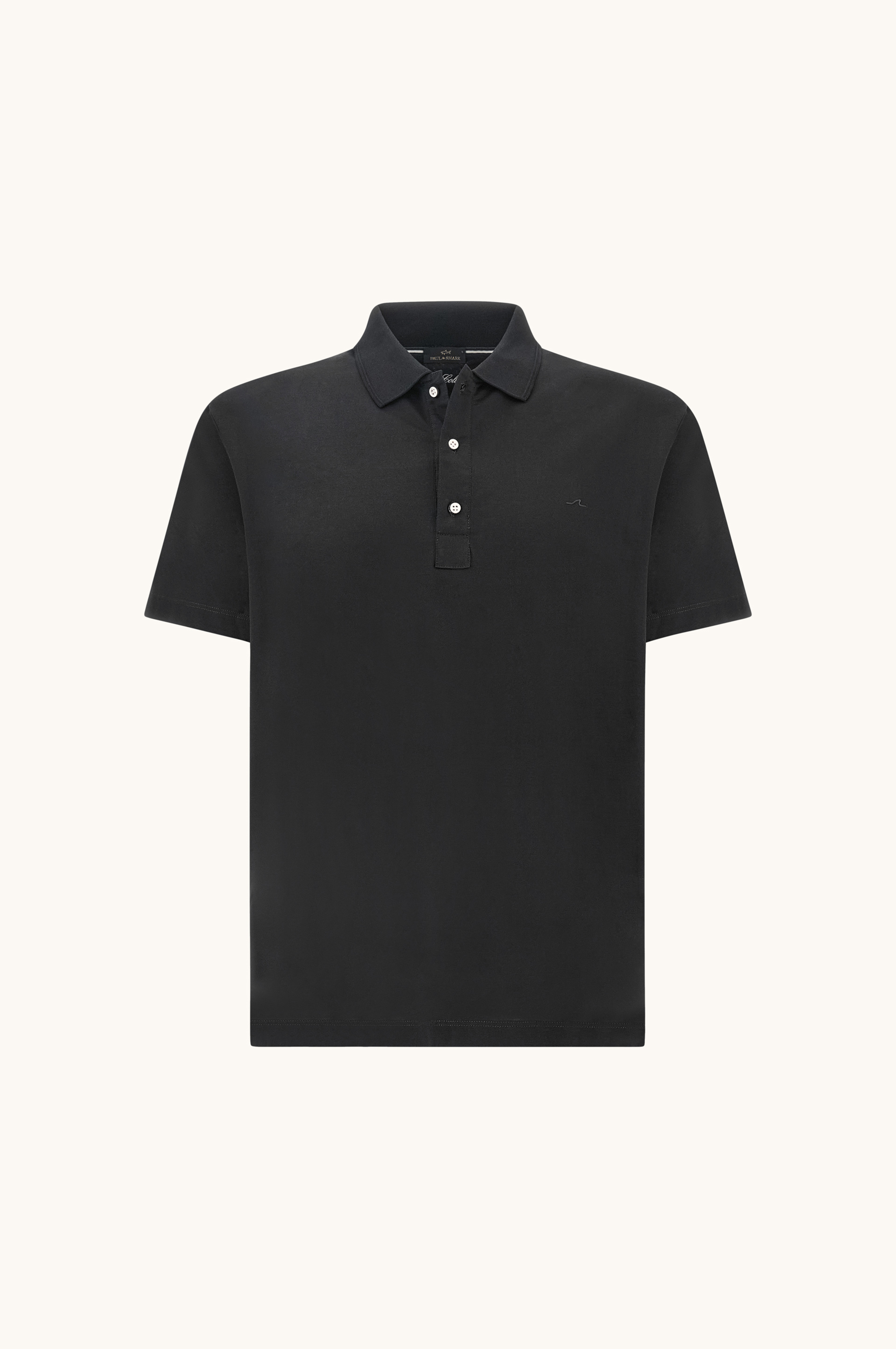 Double mercerised cotton jersey polo shirt with Shark Fin embroidery image number 1
