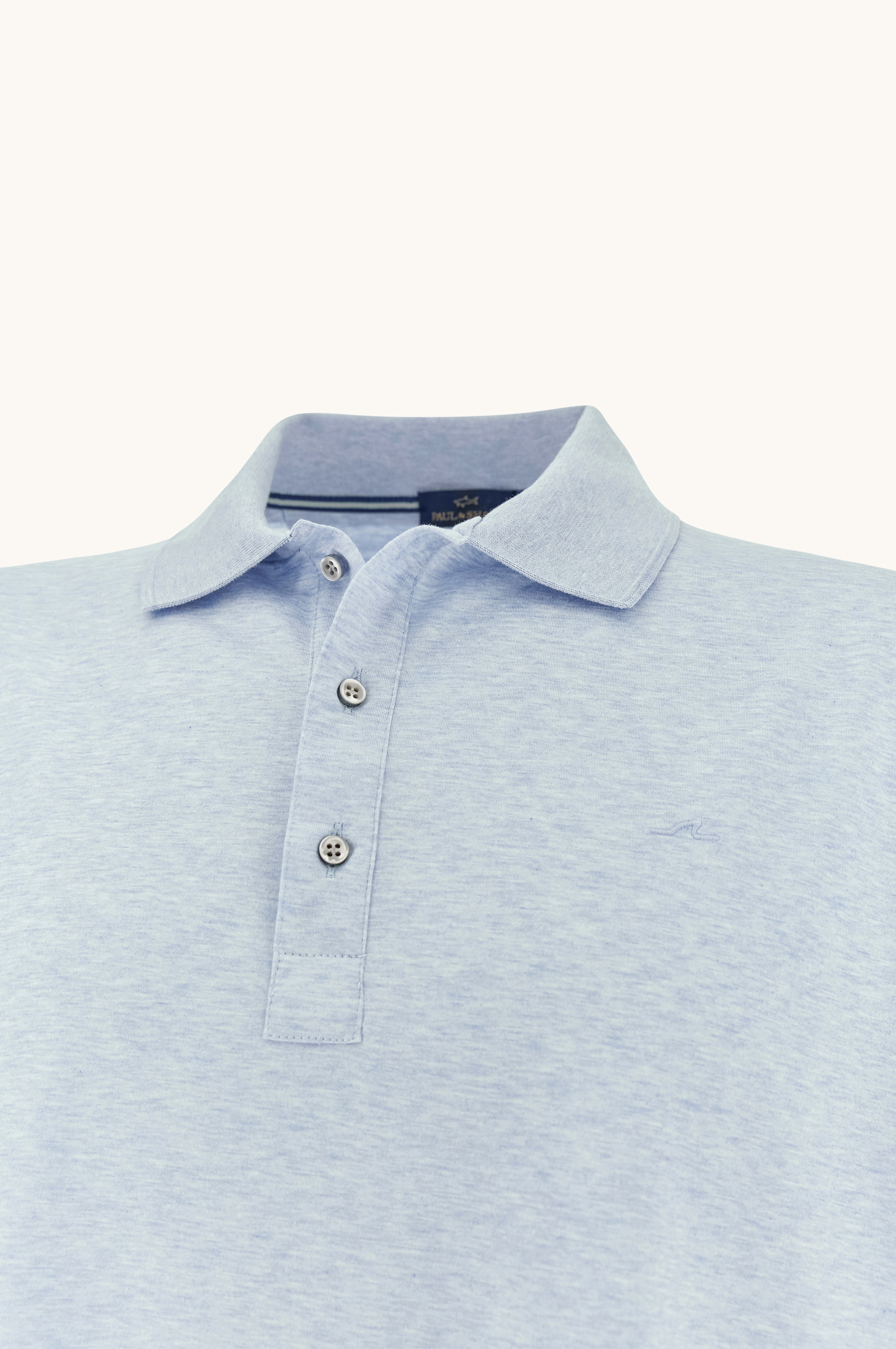 Polo en jersey de coton double merceris&eacute; avec broderie Shark Fin image number 5