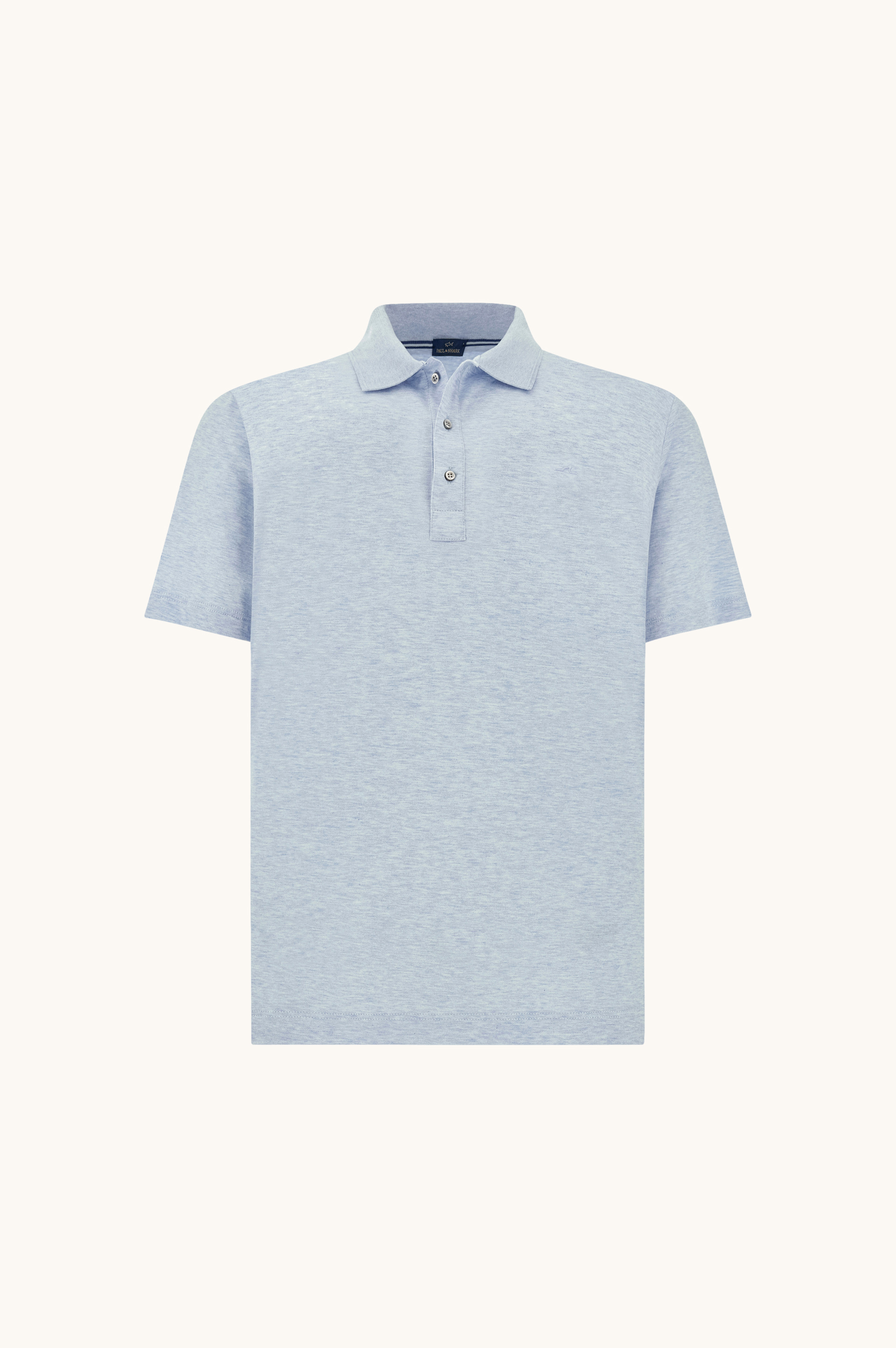 Polo en jersey de coton double merceris&eacute; avec broderie Shark Fin image number 1