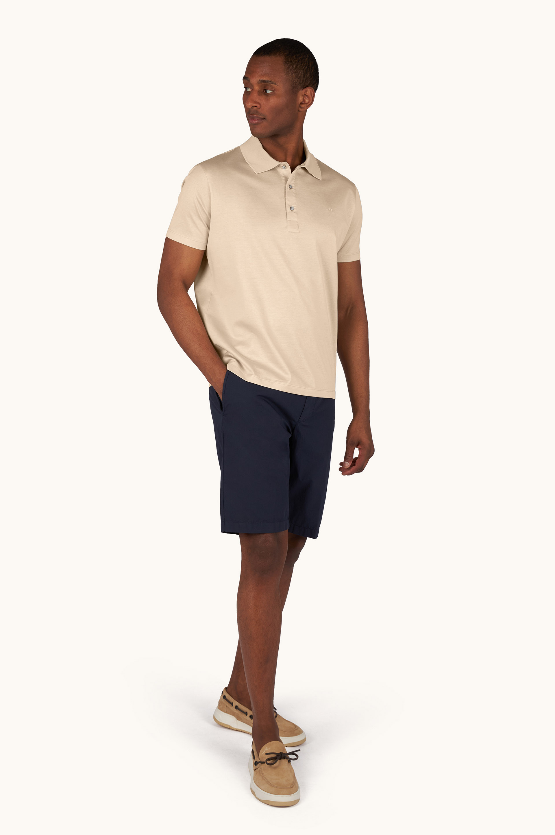 Polo in jersey di cotone Double Mercerised con ricamo Shark Fin image number 2