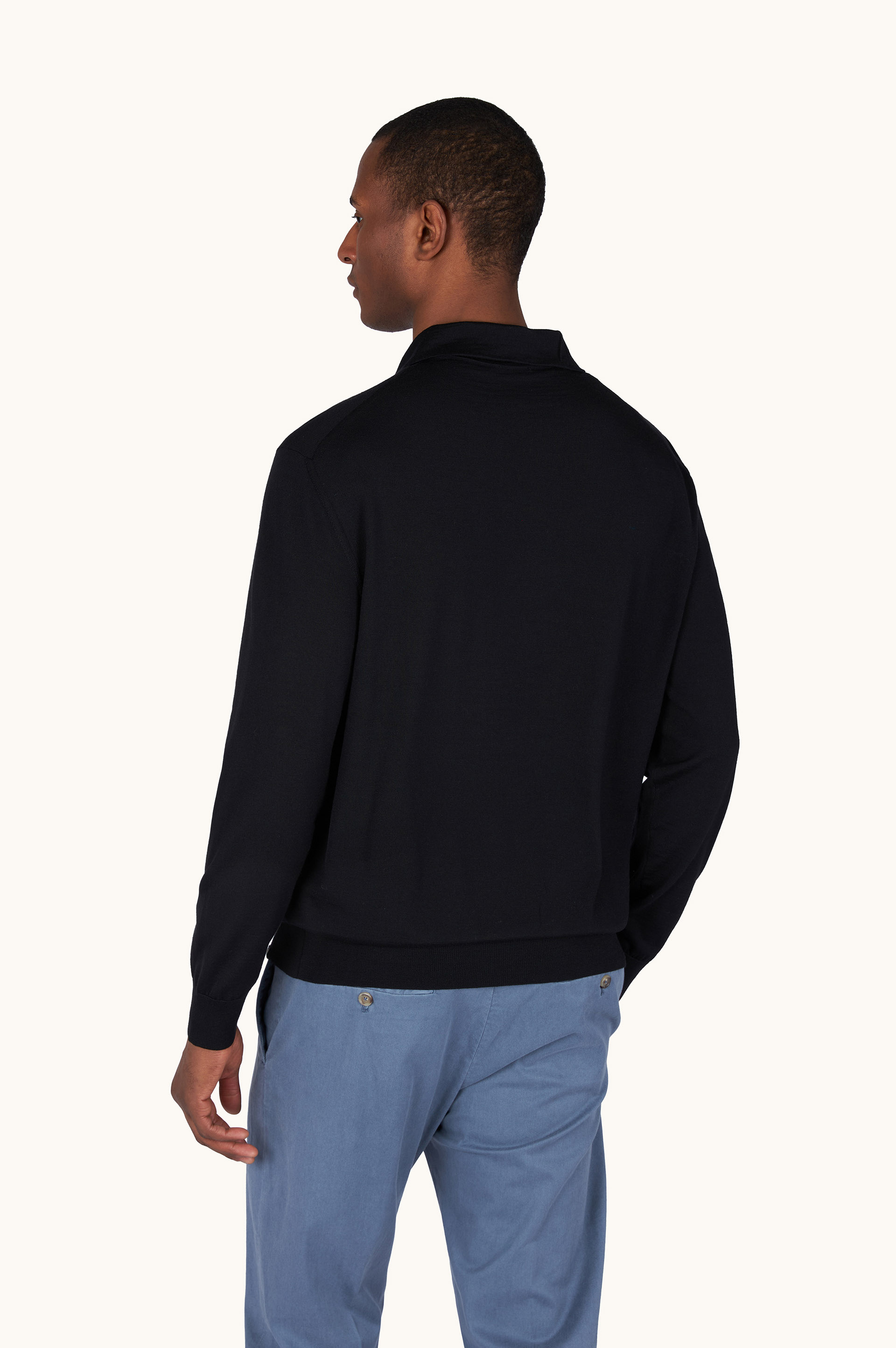Polo Shirt in 140's Superfine Merino Wool image number 2