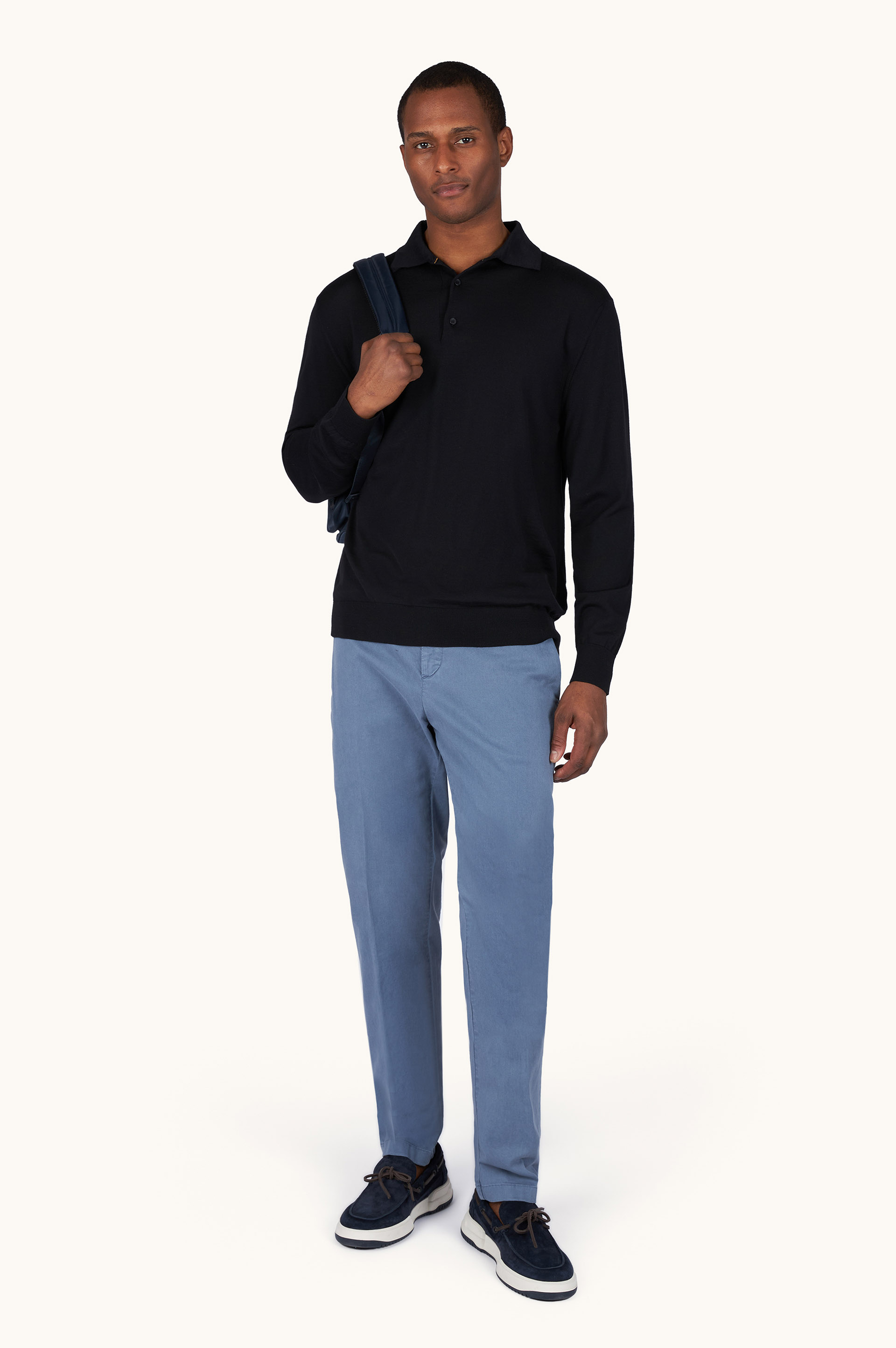 Polo Shirt in 140's Superfine Merino Wool image number 1