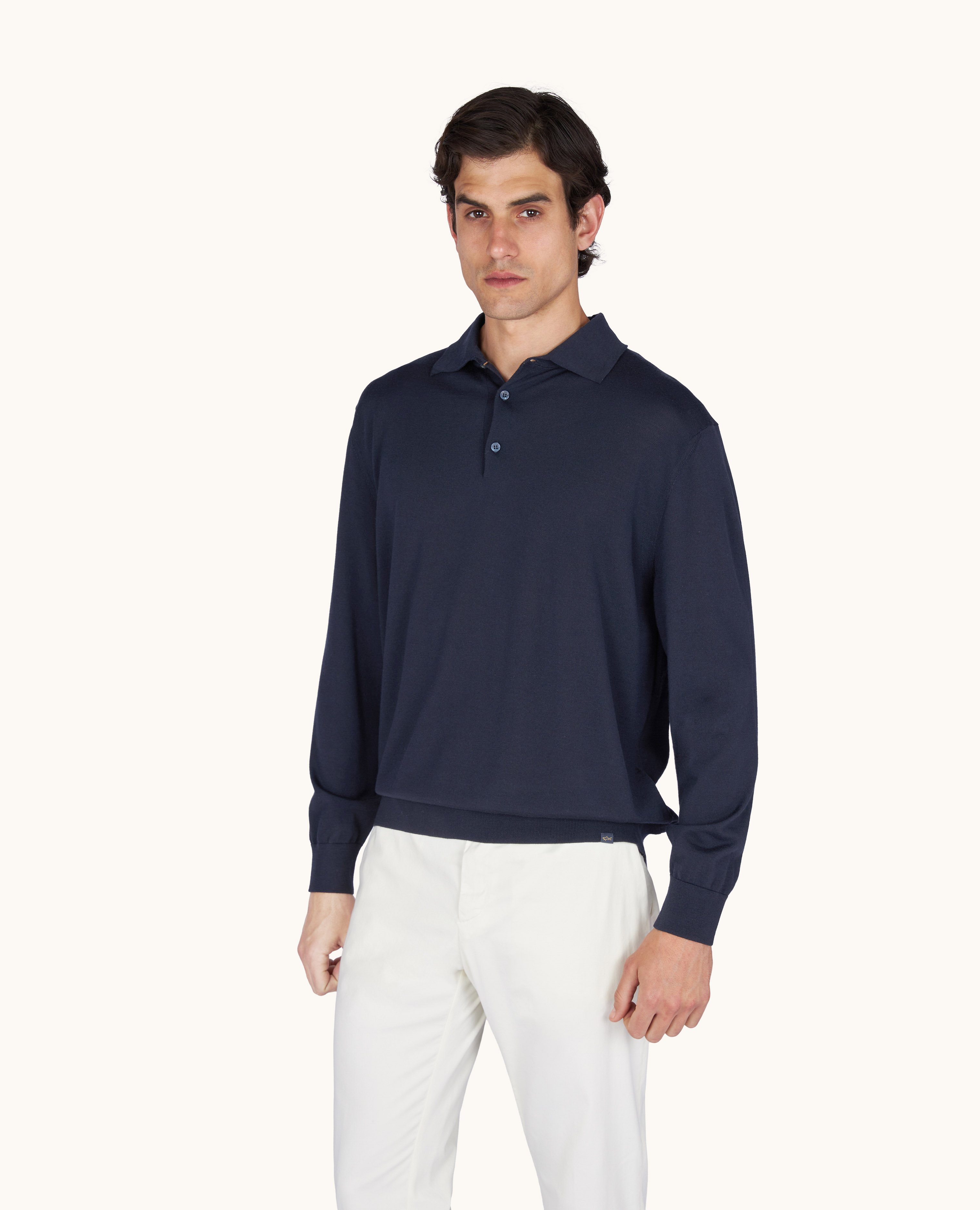 Polo Shirt in 140's Superfine Merino Wool image number 0