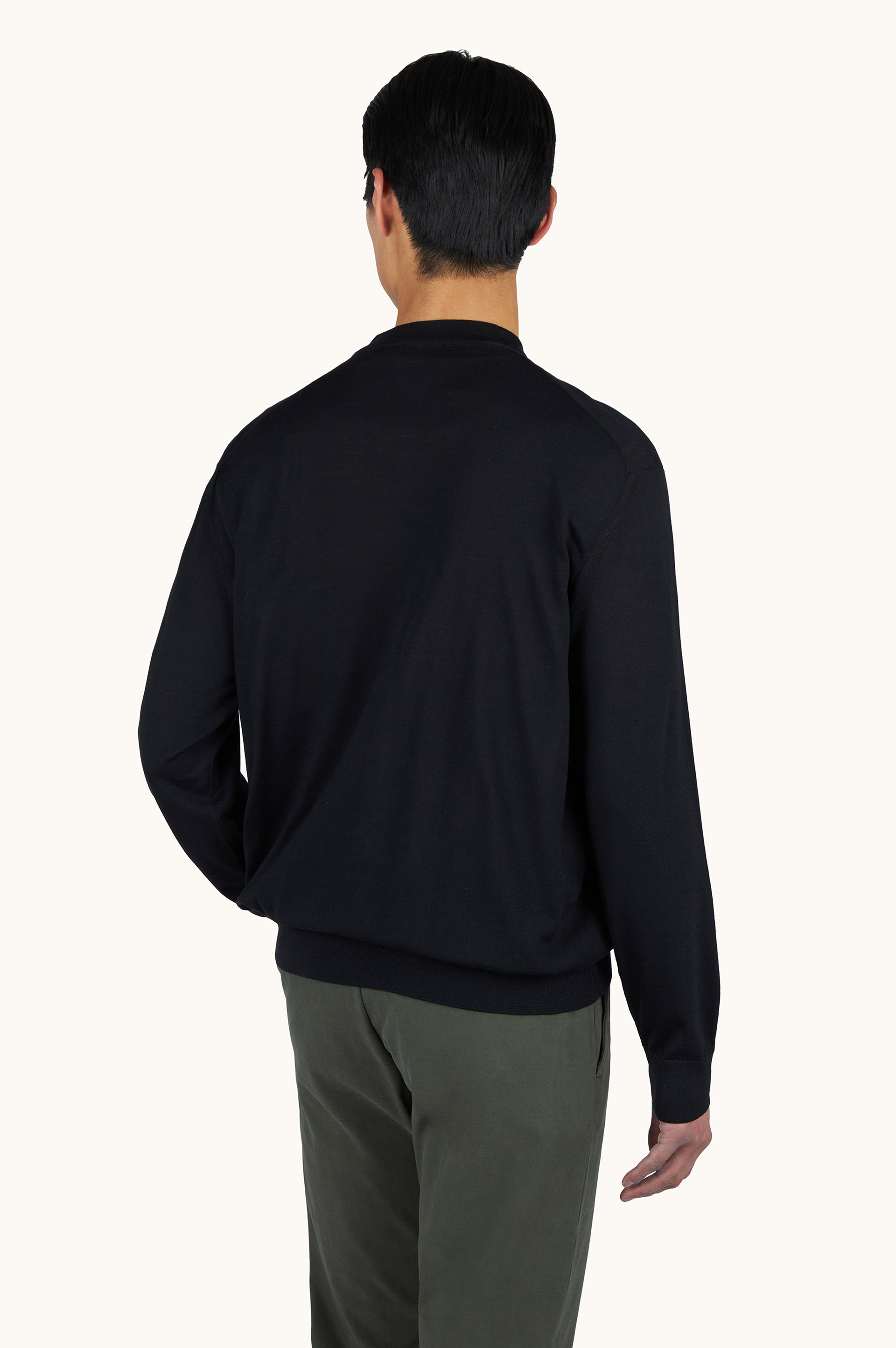 Rundhalspullover aus superfiner 140&rsquo;S Merinowolle image number 2