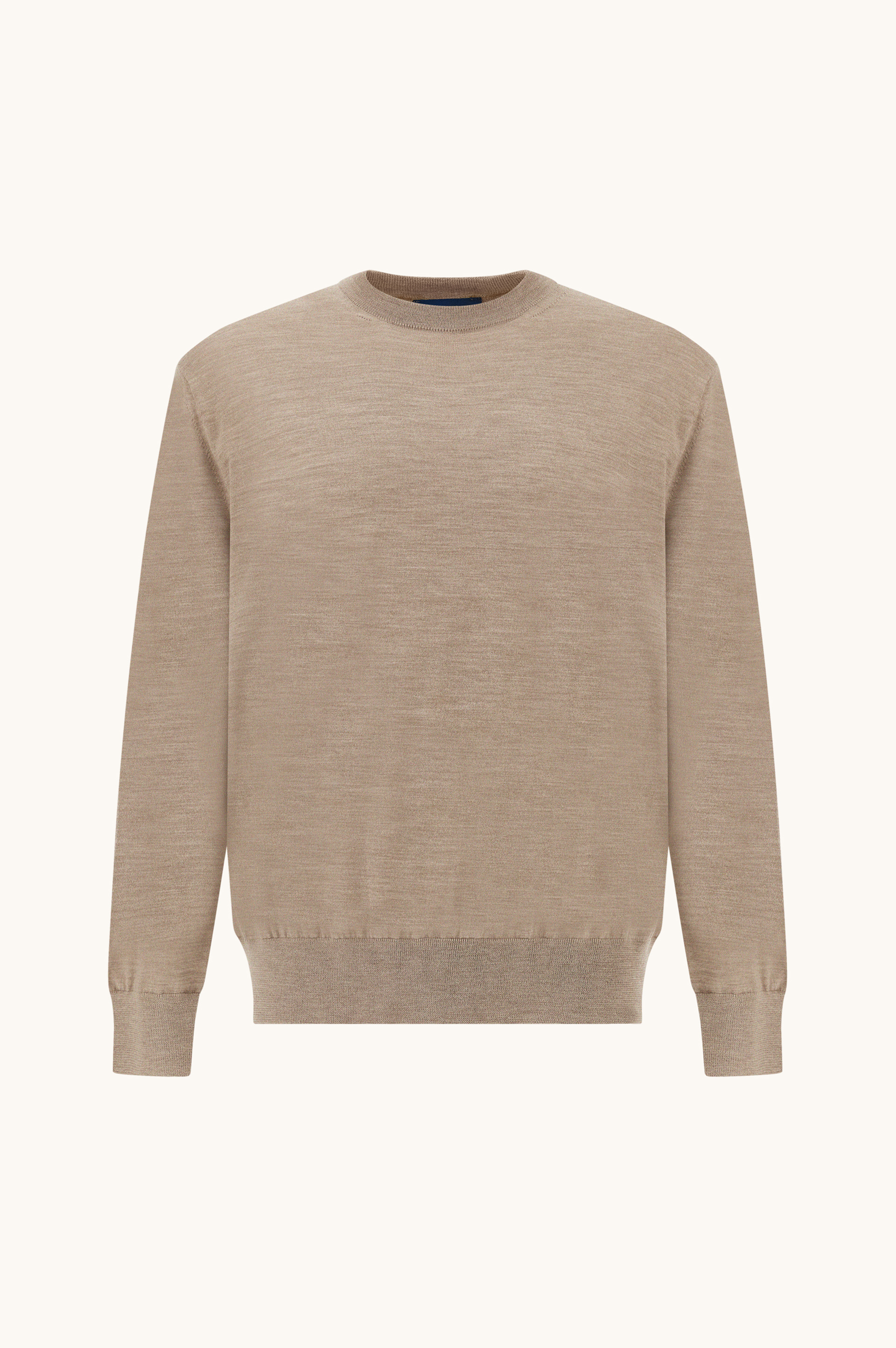 140&rsquo;S superfine Merino wool crewneck sweater image number 1