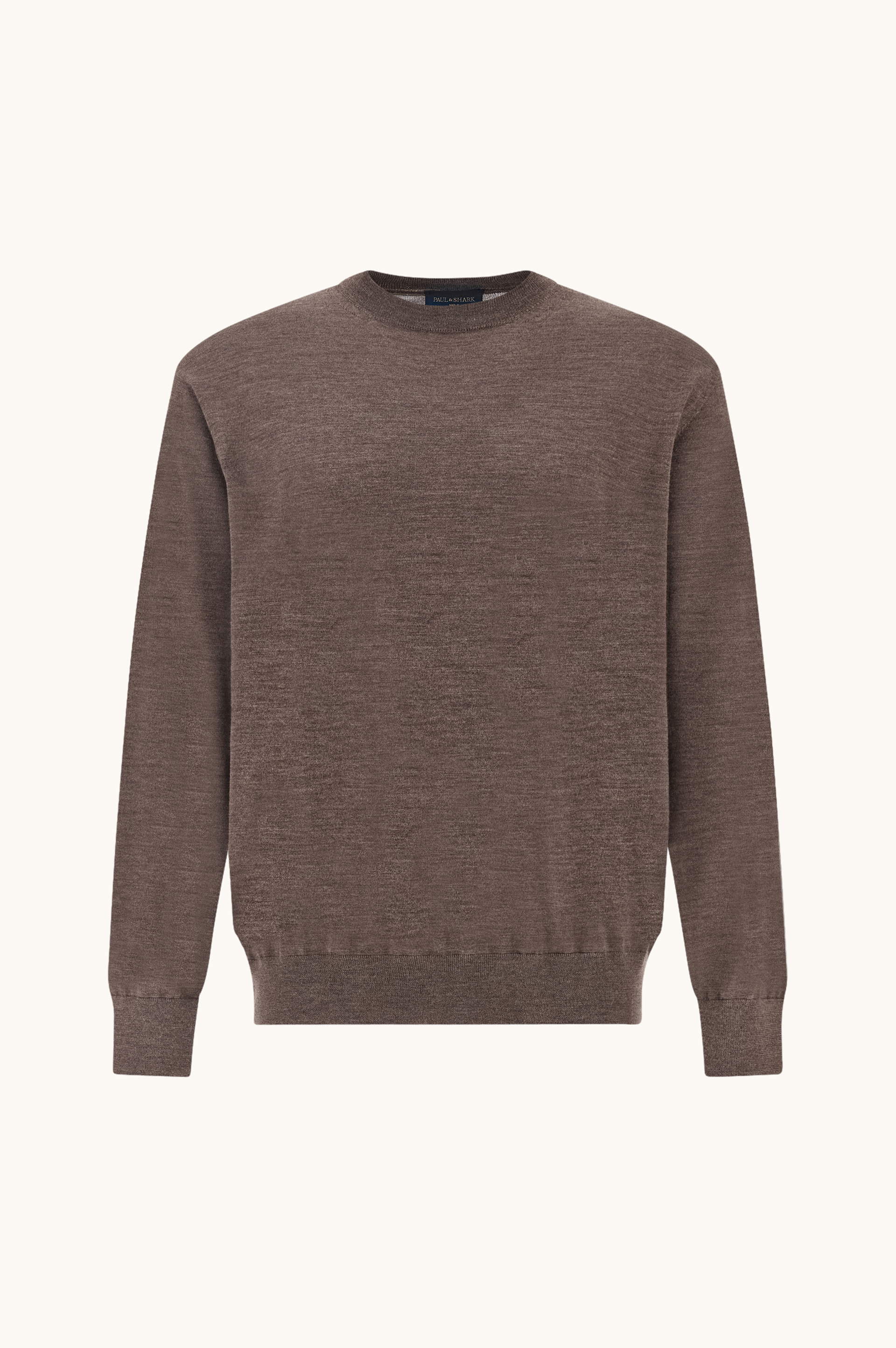 Pull col rond en laine Merino 140&rsquo;S superfine image number 1