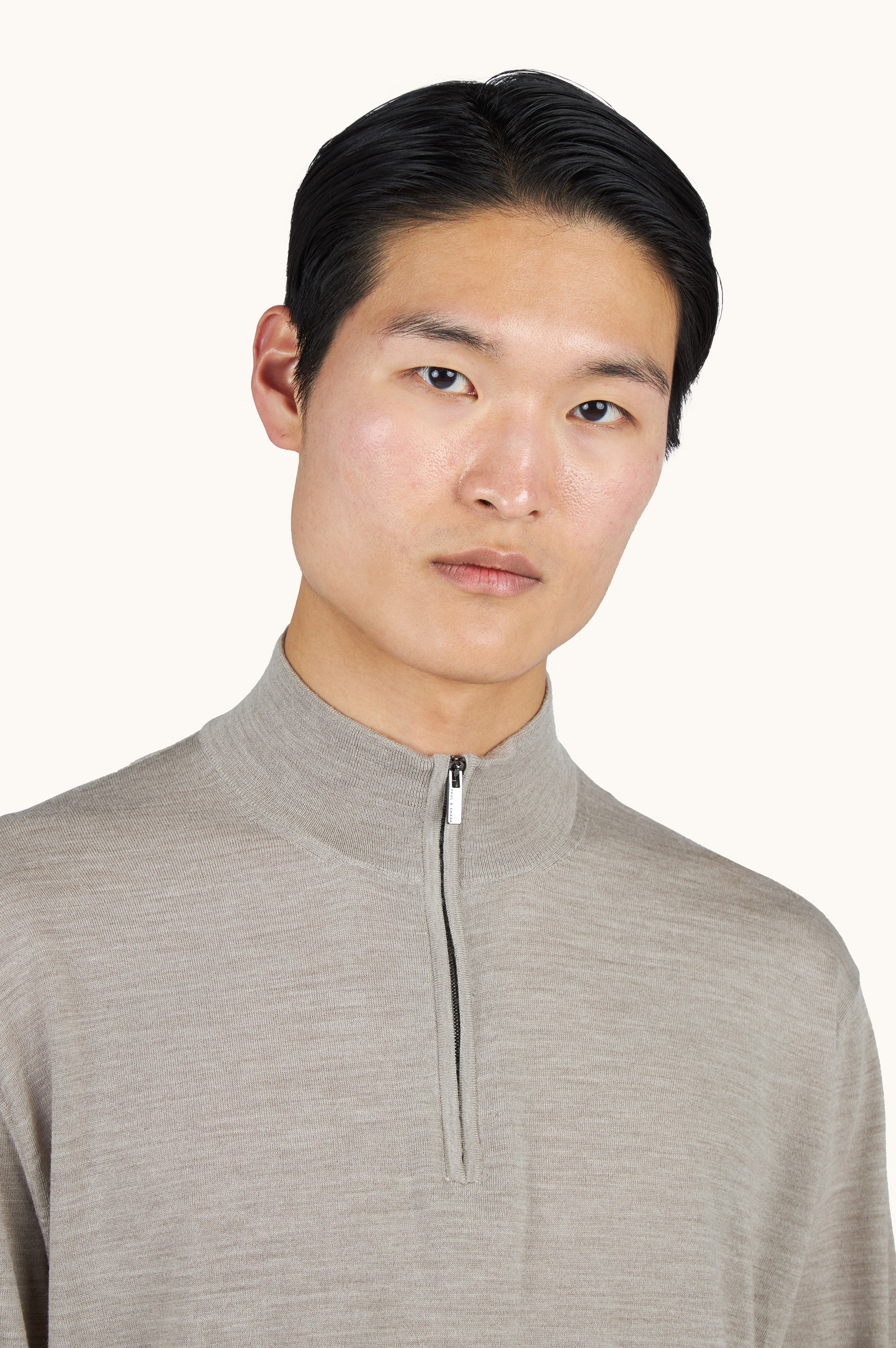 Halbzip‑Pullover aus superfiner 140&rsquo;S Merinowolle image number 3