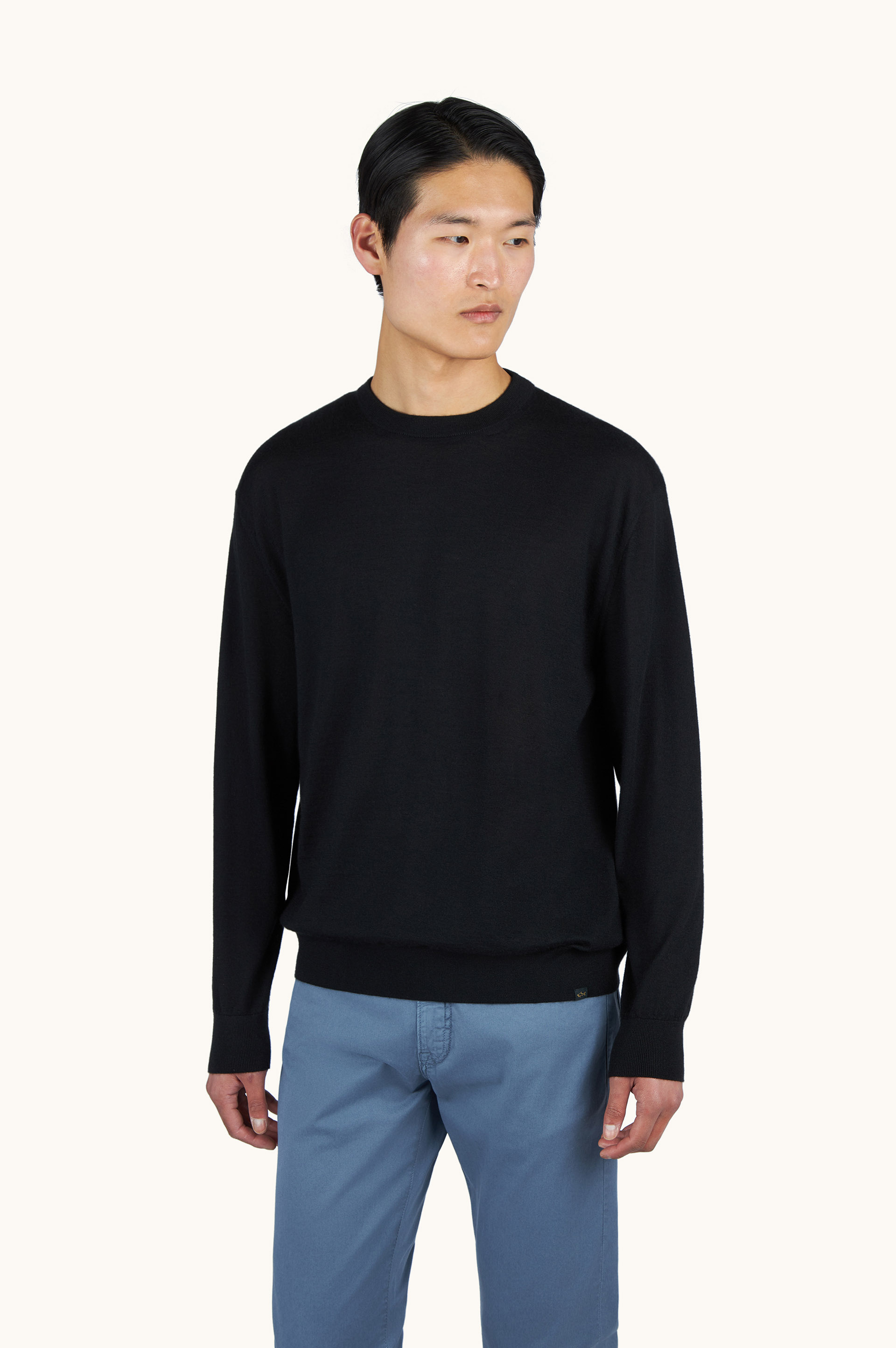 Cashmere and silk crew neck jumper image number 0