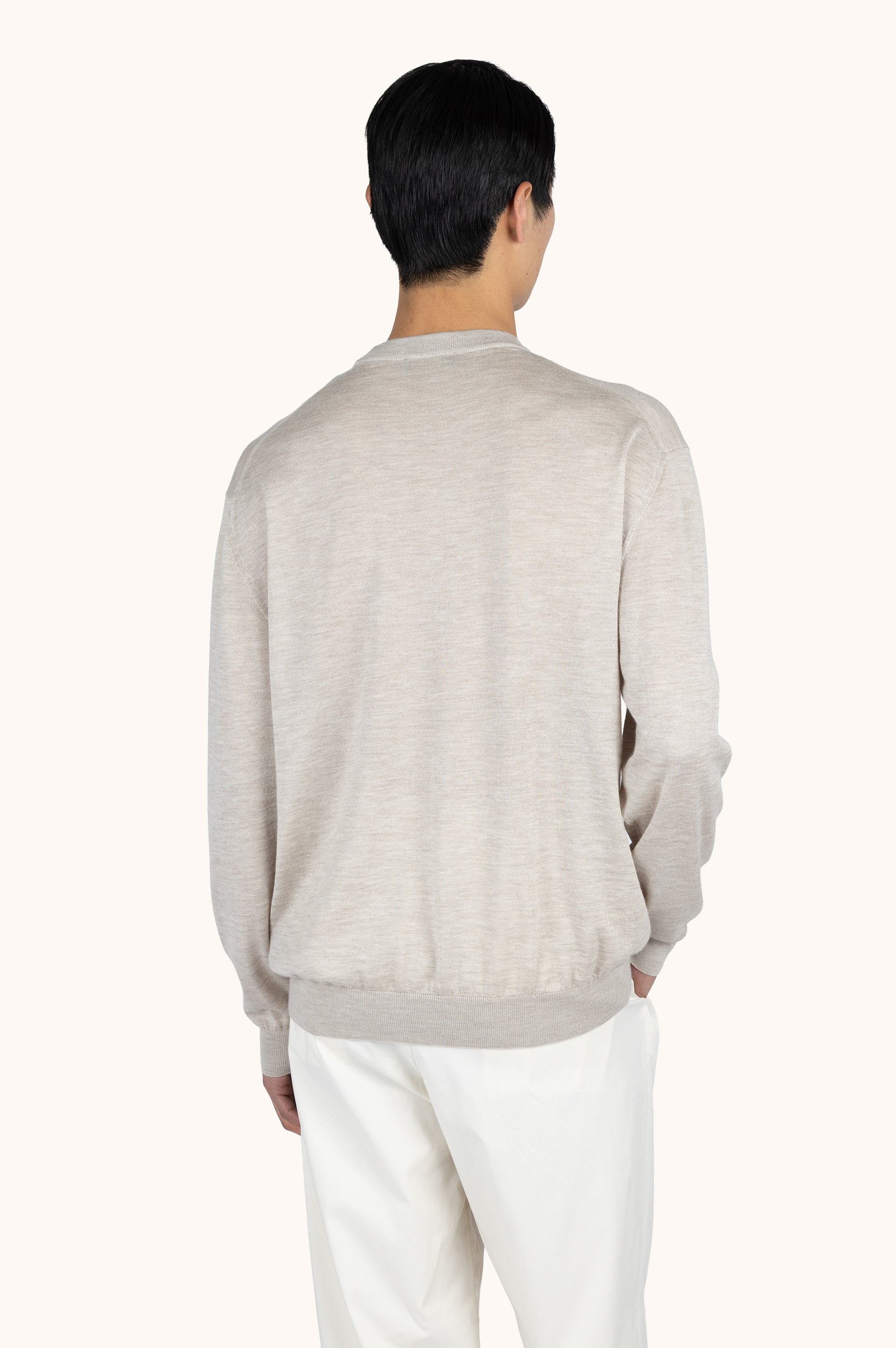 Rundhals-Pullover aus Kaschmir und Seide image number 2