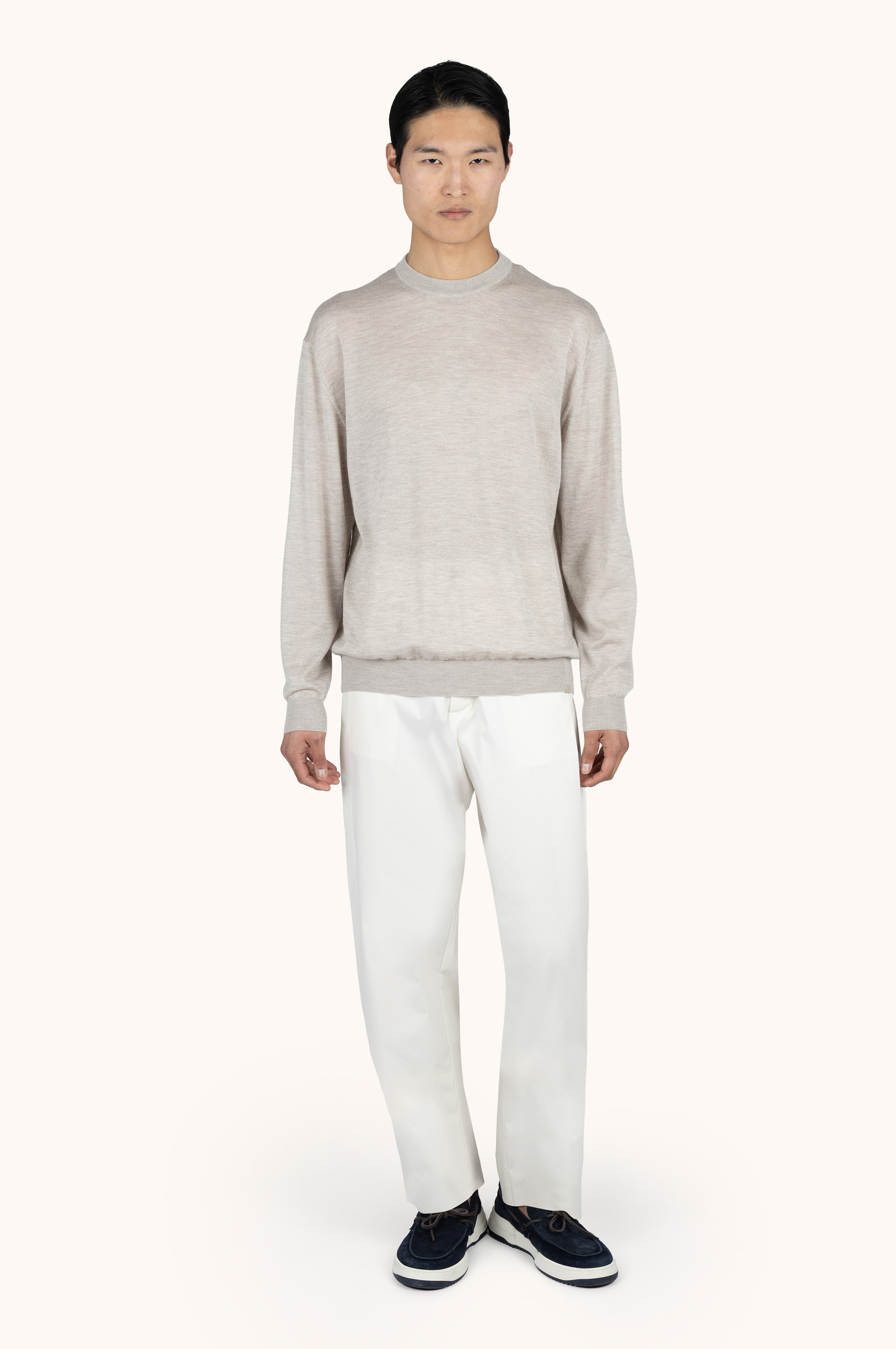 Rundhals-Pullover aus Kaschmir und Seide image number 1