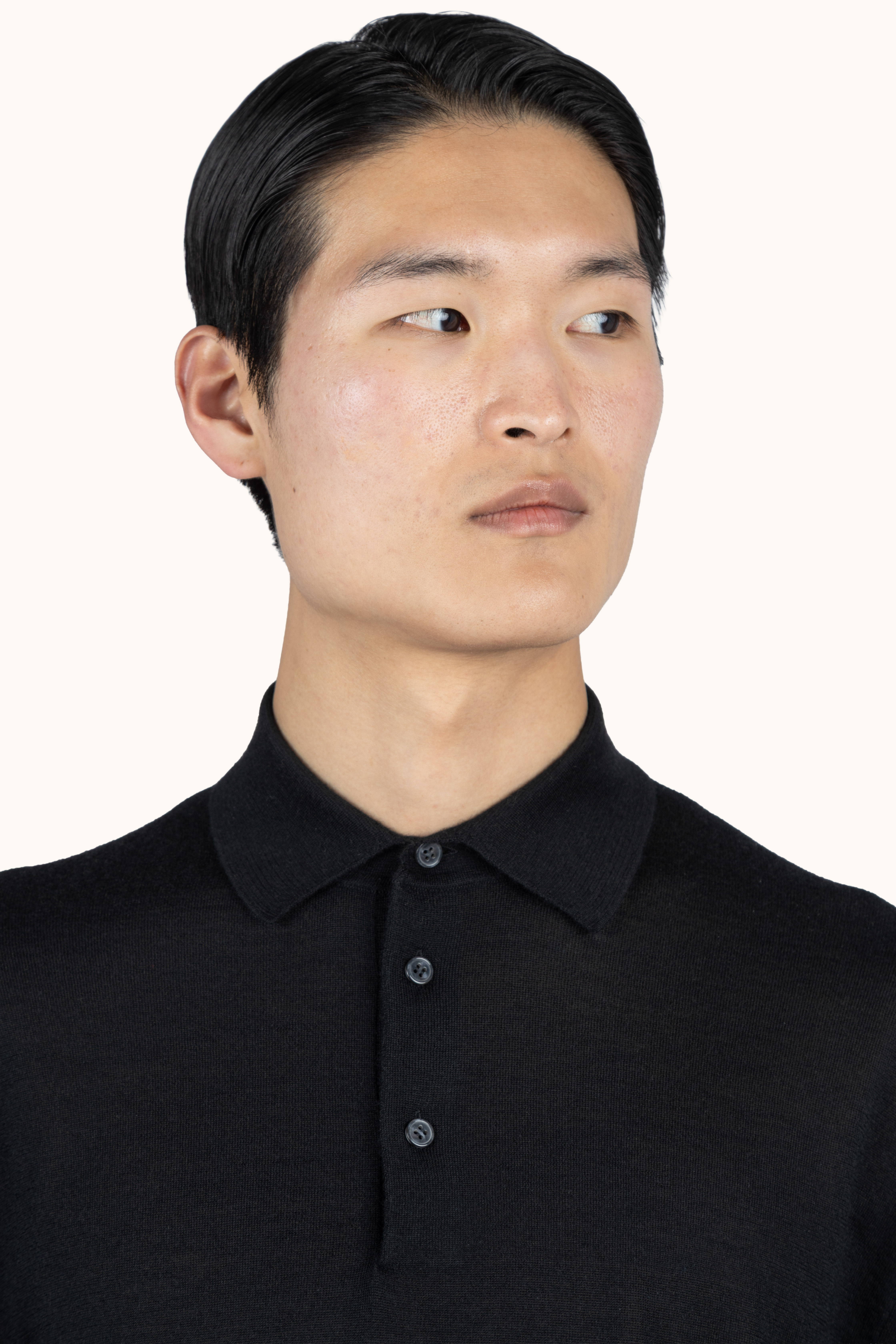 Cashmere and silk polo shirt image number 3