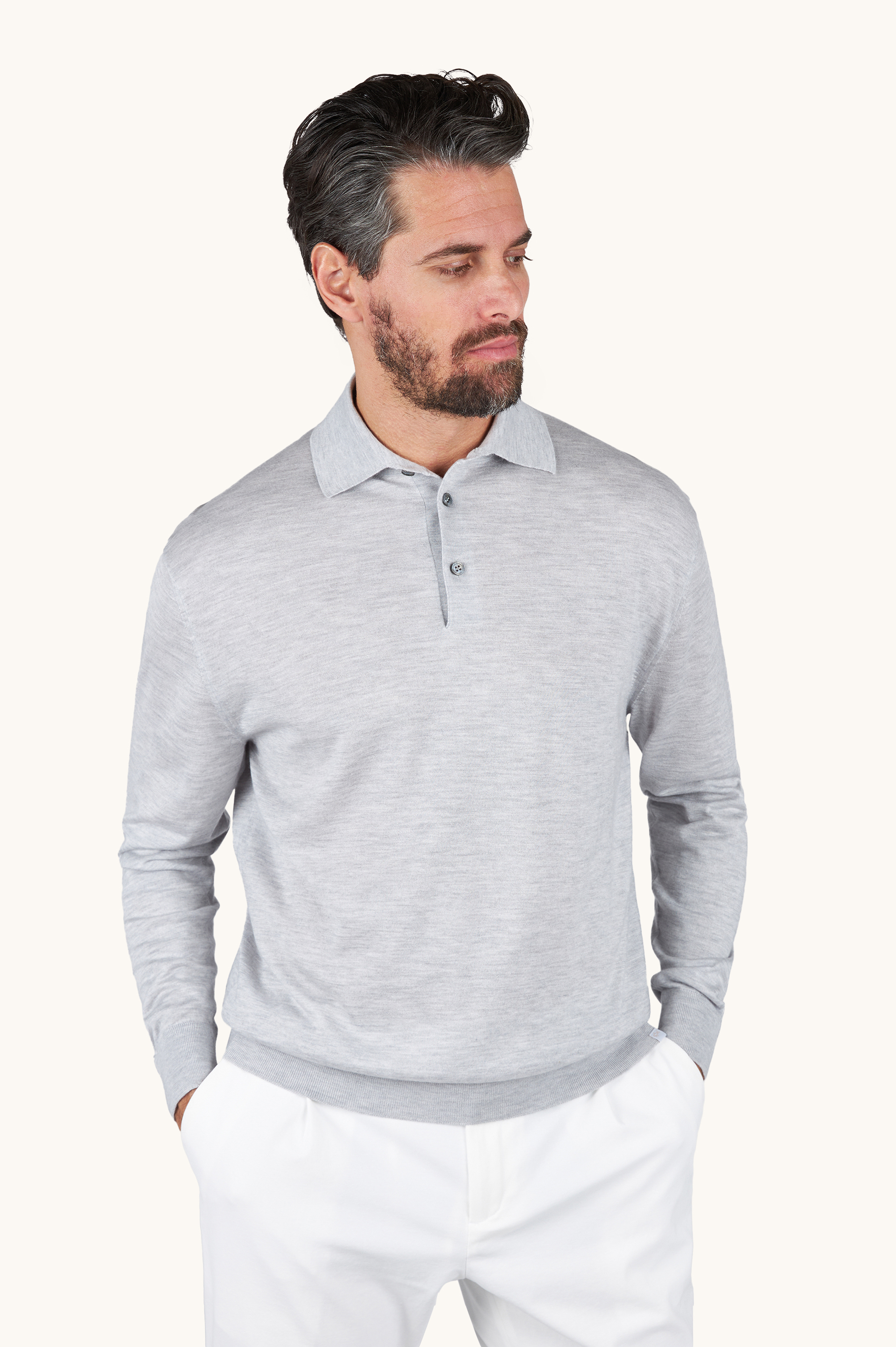 Polo en cachemire et soie image number 0