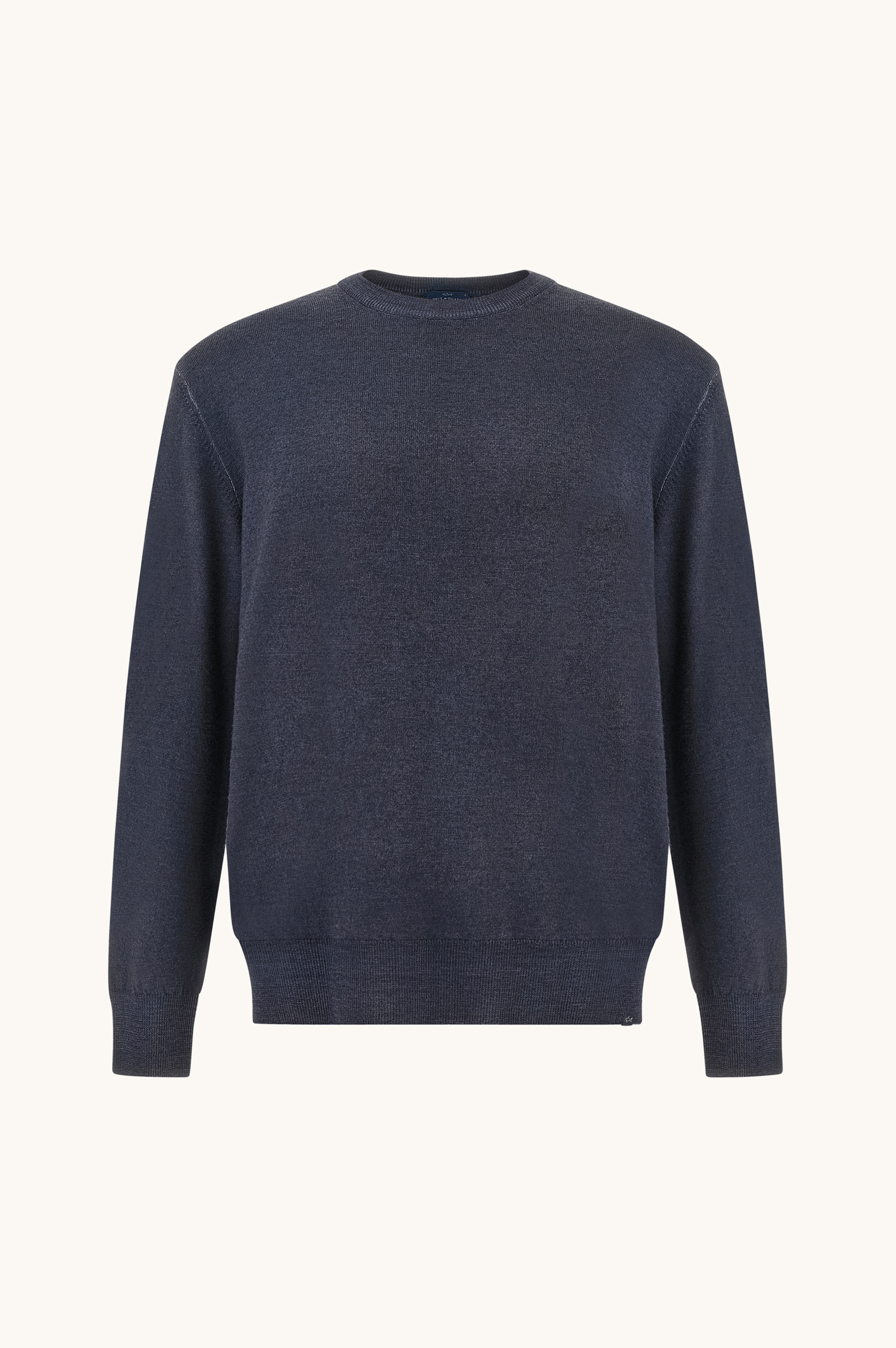 Rundhalspullover aus Wolle, garngef&auml;rbt image number 0