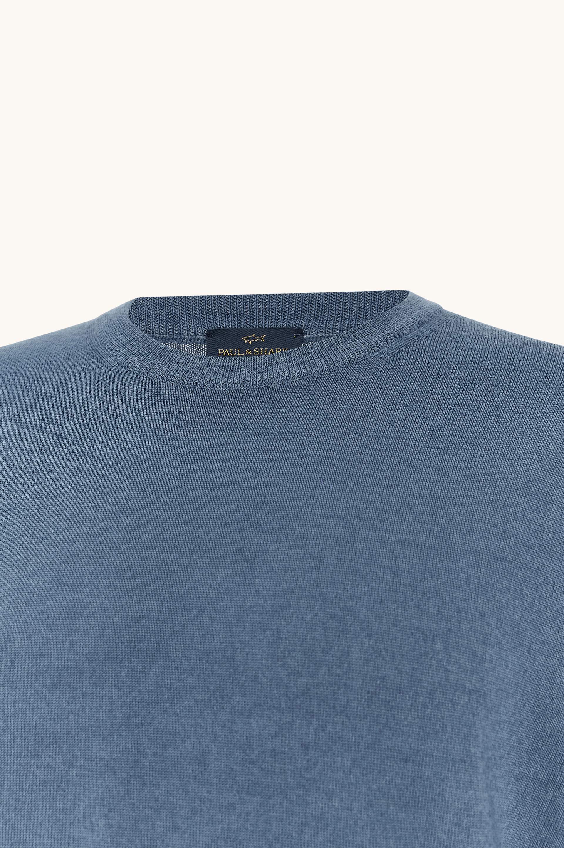 Wool crew‑neck sweater, garment dyed image number 5