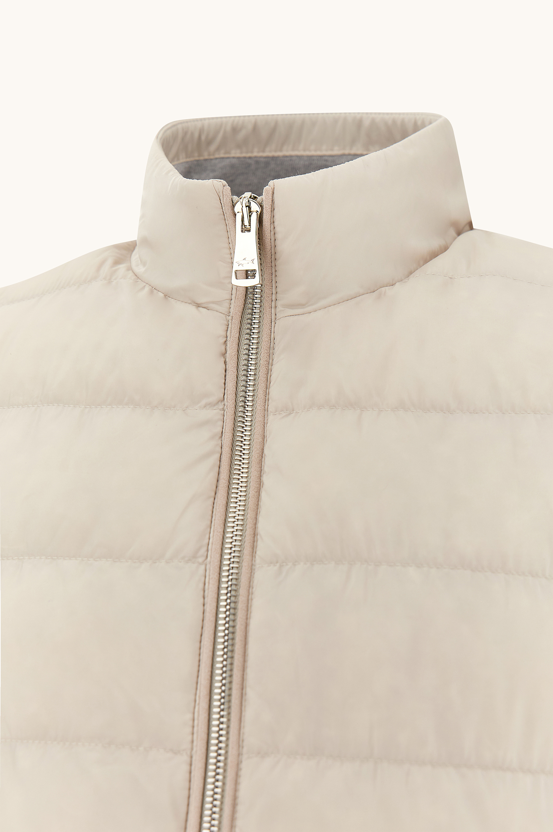 Technical Ultralight down gilet with Alcantara&reg; details image number 1