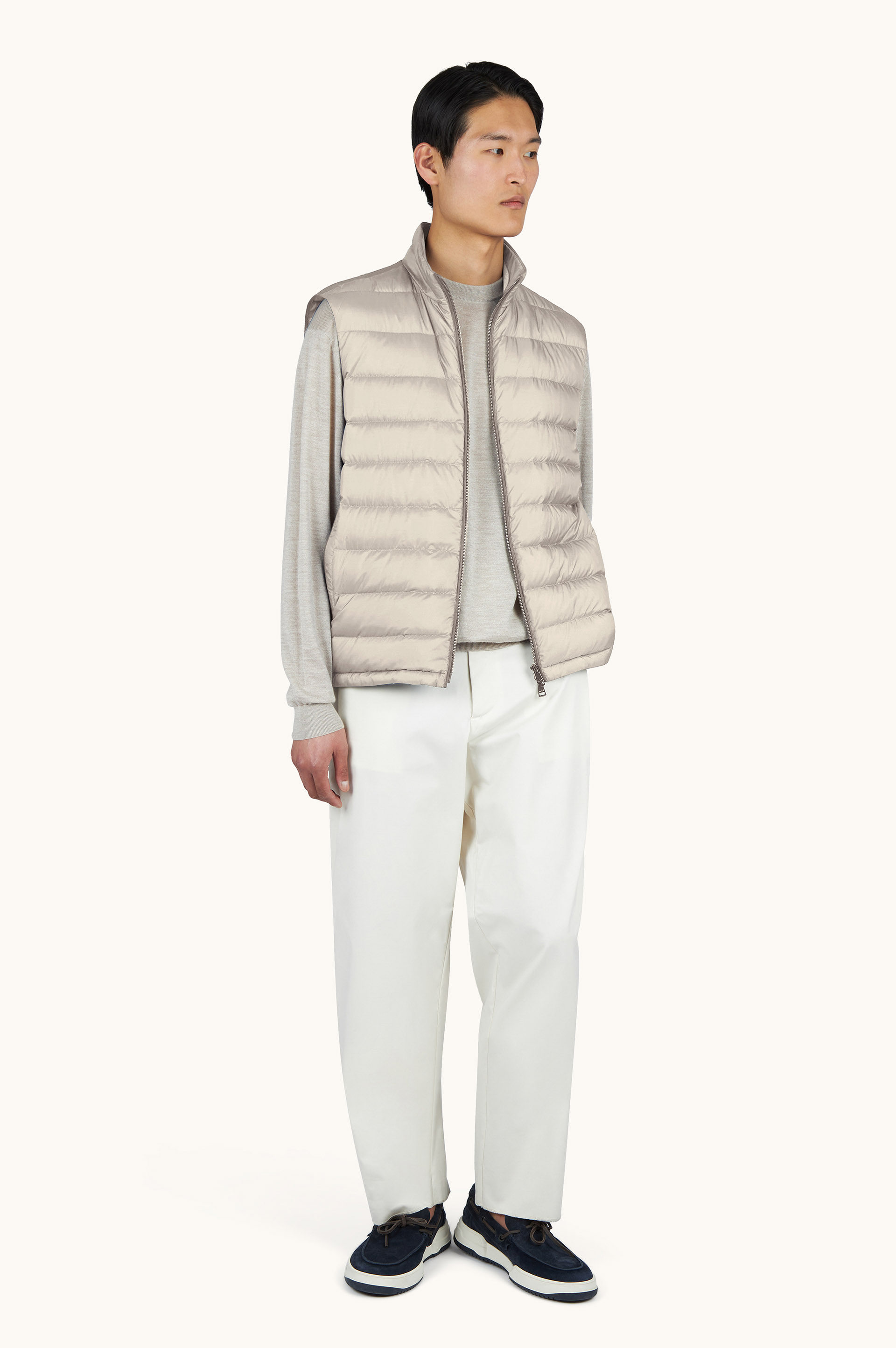 Technical Ultralight down gilet with Alcantara&reg; details image number 2