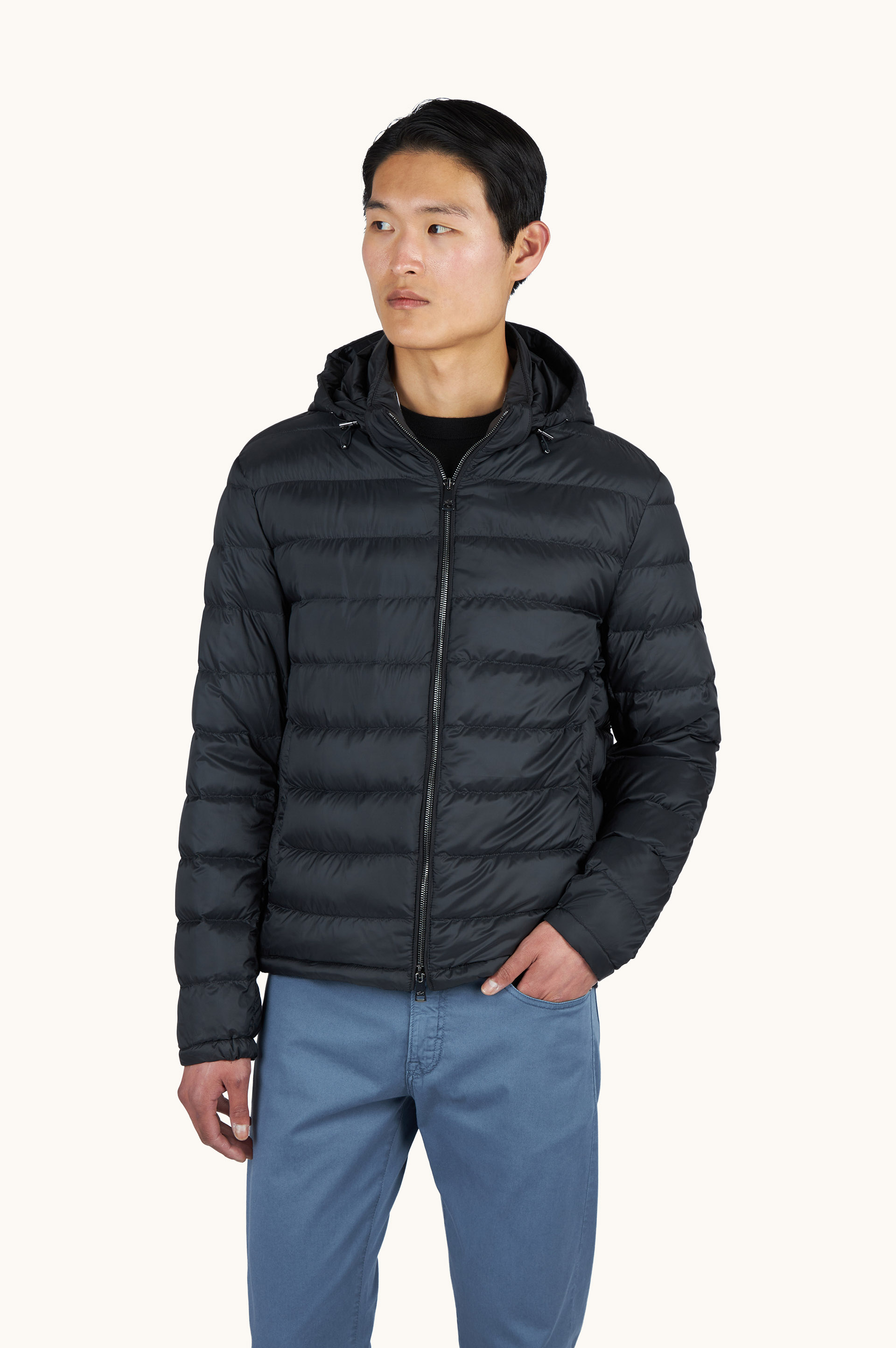 Technical Ultralight down jacket with Alcantara&reg; details image number 0