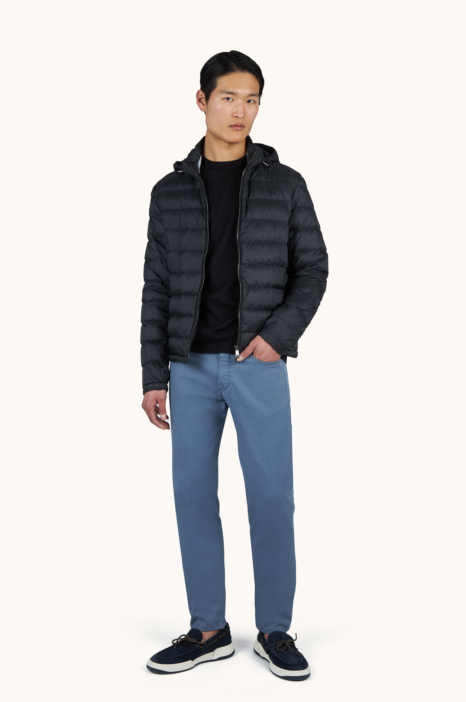 Technical Ultralight down jacket with Alcantara&reg; details image number 1