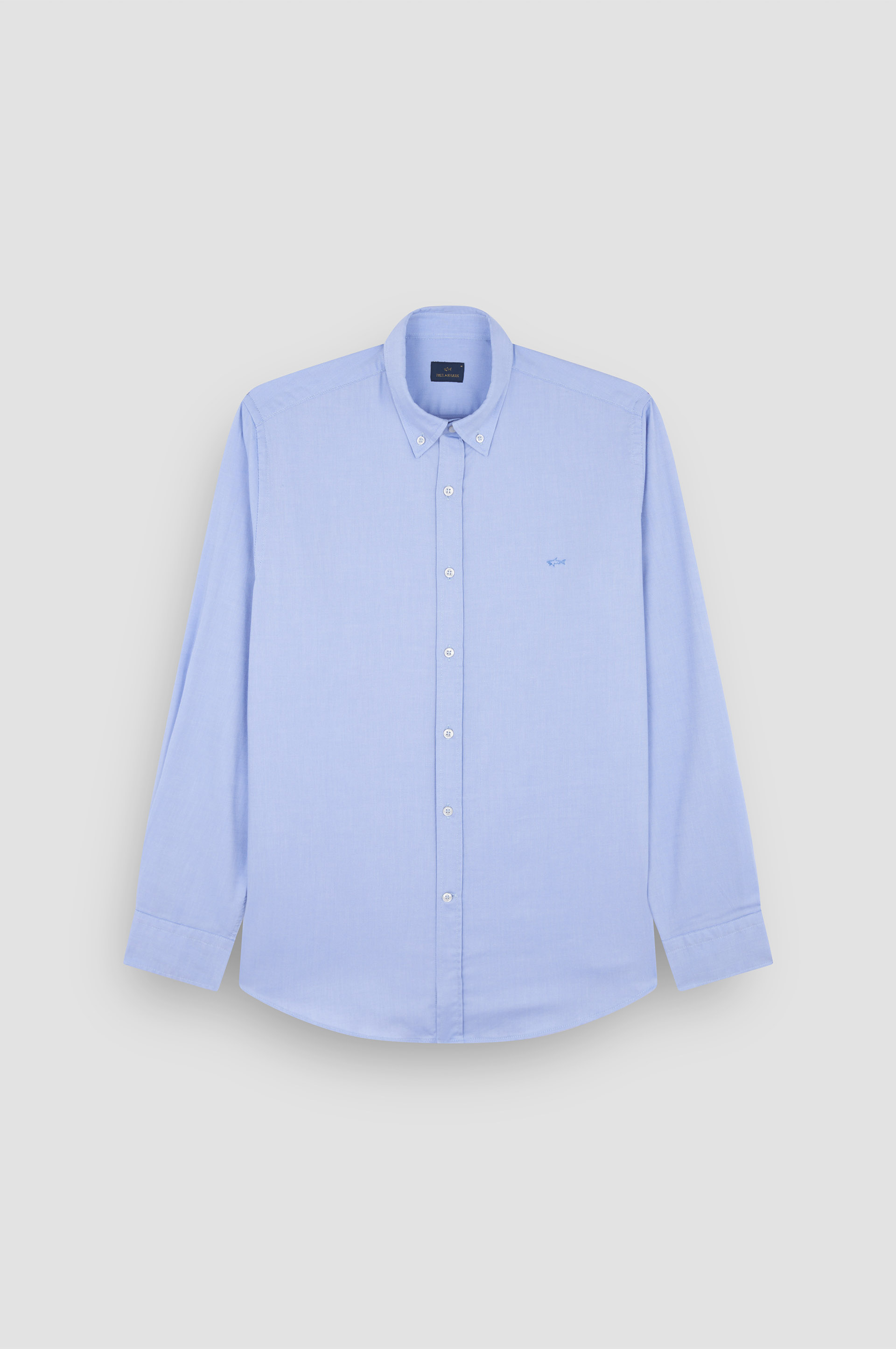 Oxford cotton shirt with Shark embroidery image number 1