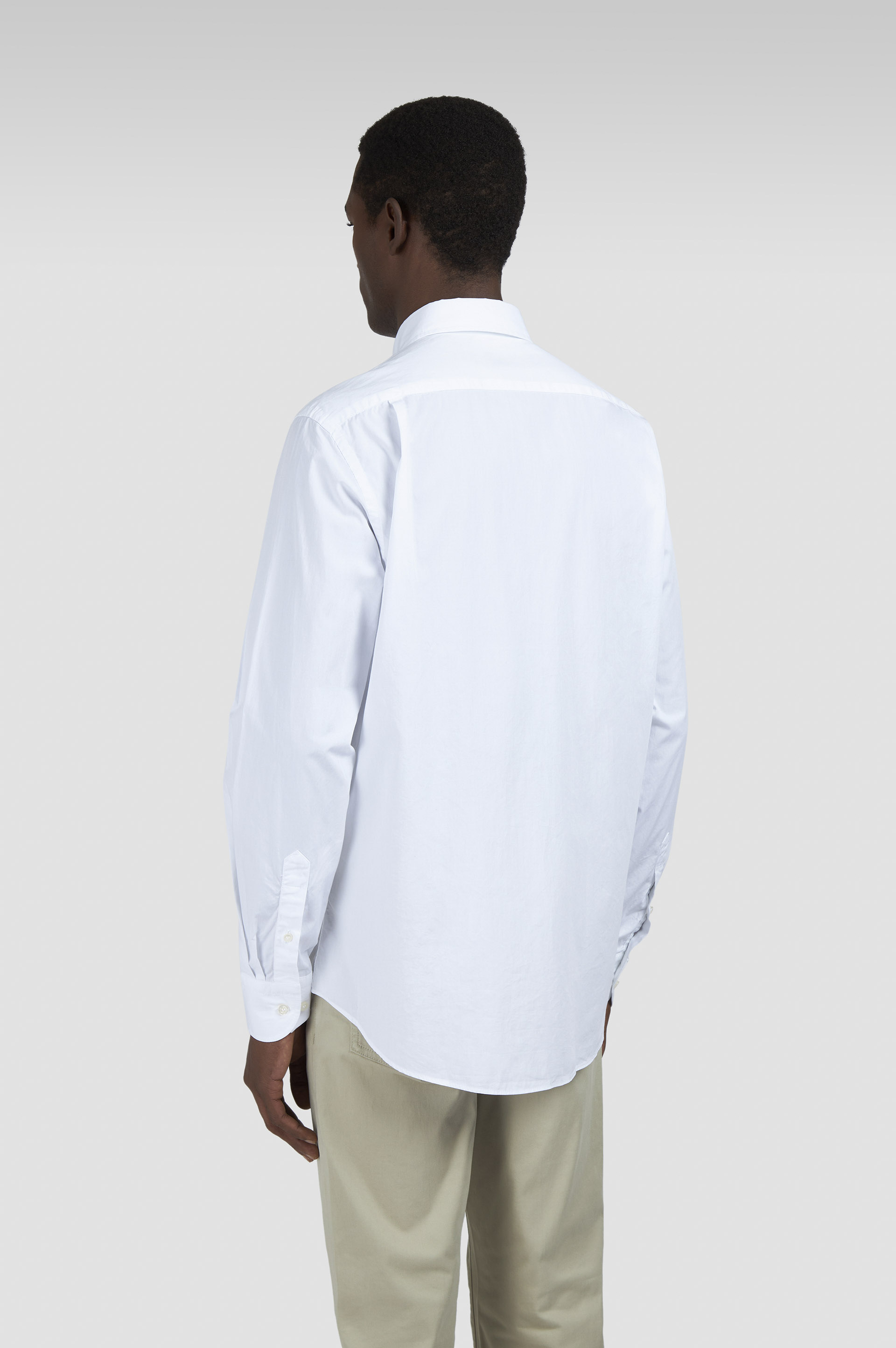 Cotton poplin shirt with shark embroidery image number 3 Cotton poplin shirt with shark embroidery image number 3