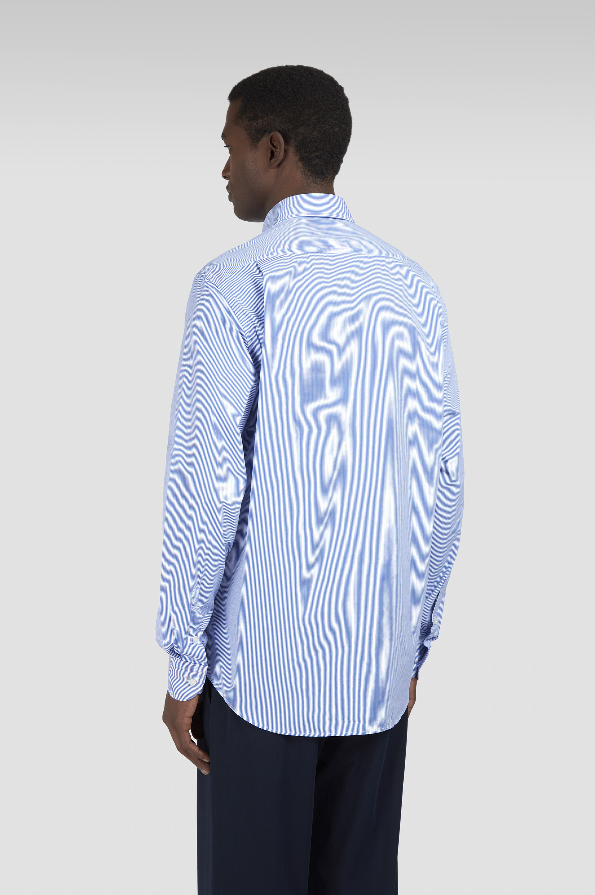 Cotton poplin shirt with shark embroidery image number 3 Cotton poplin shirt with shark embroidery image number 3