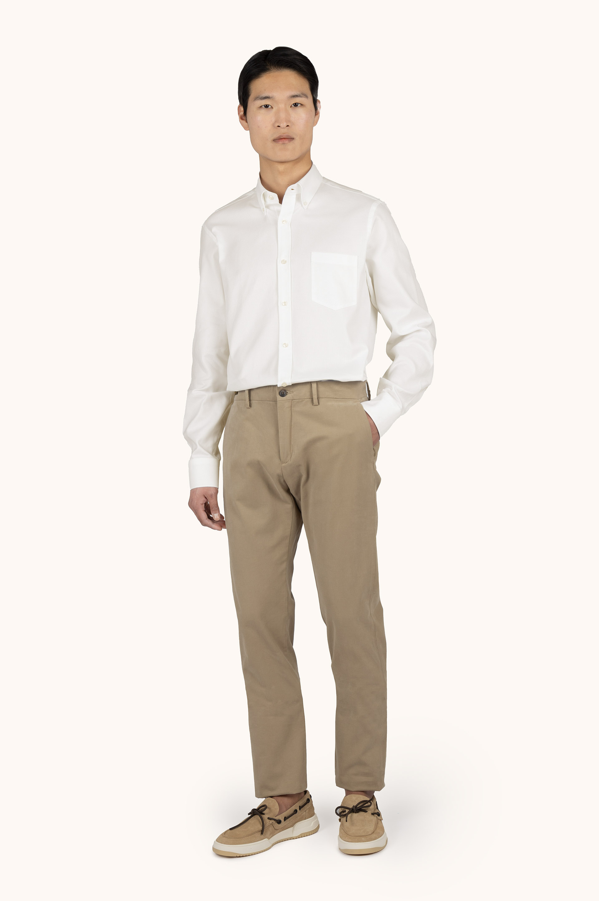 Soffio cotton shirt with damier pattern image number 2