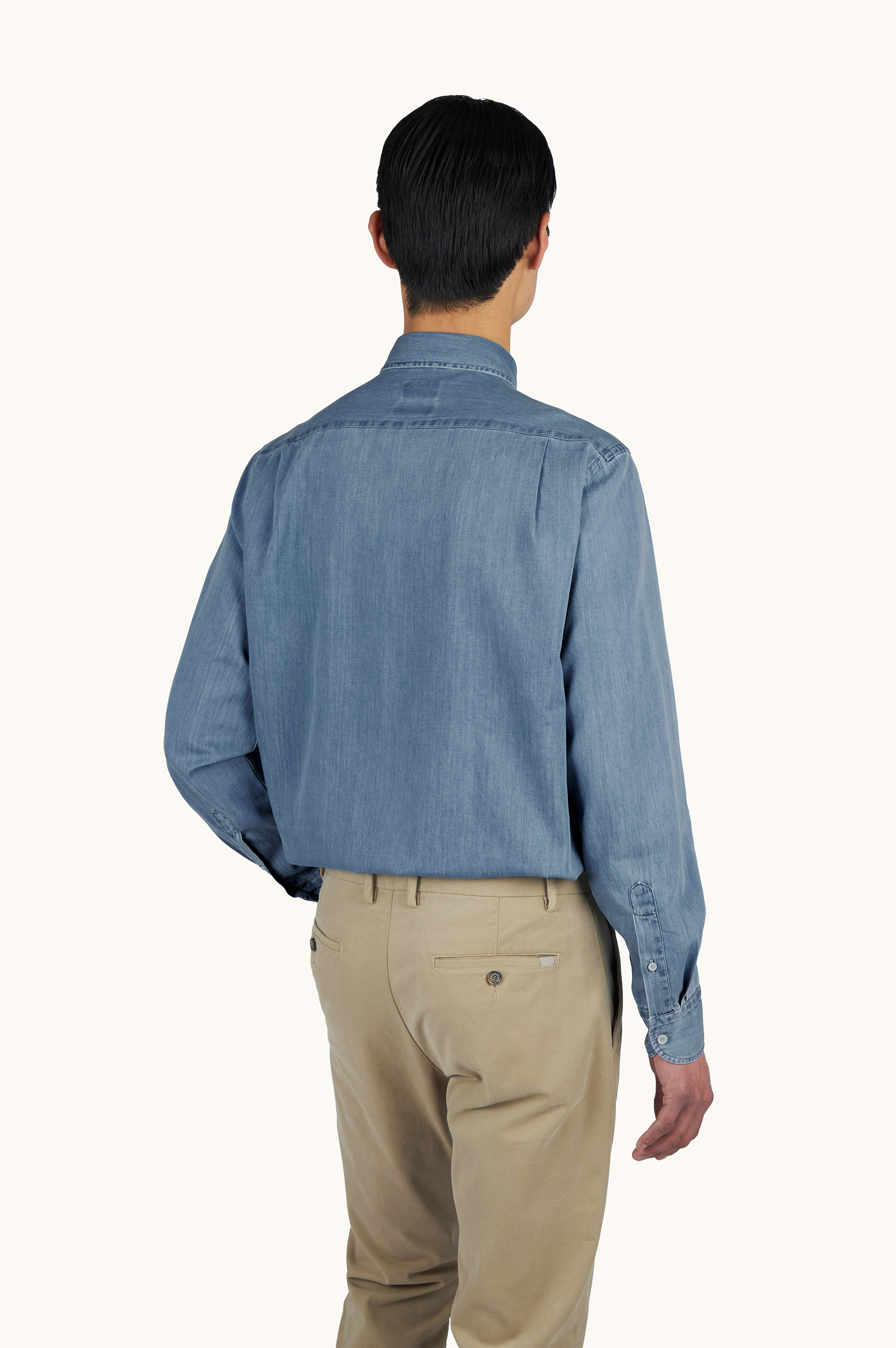 X-Soft Shirt in Giza cotton light denim image number 2