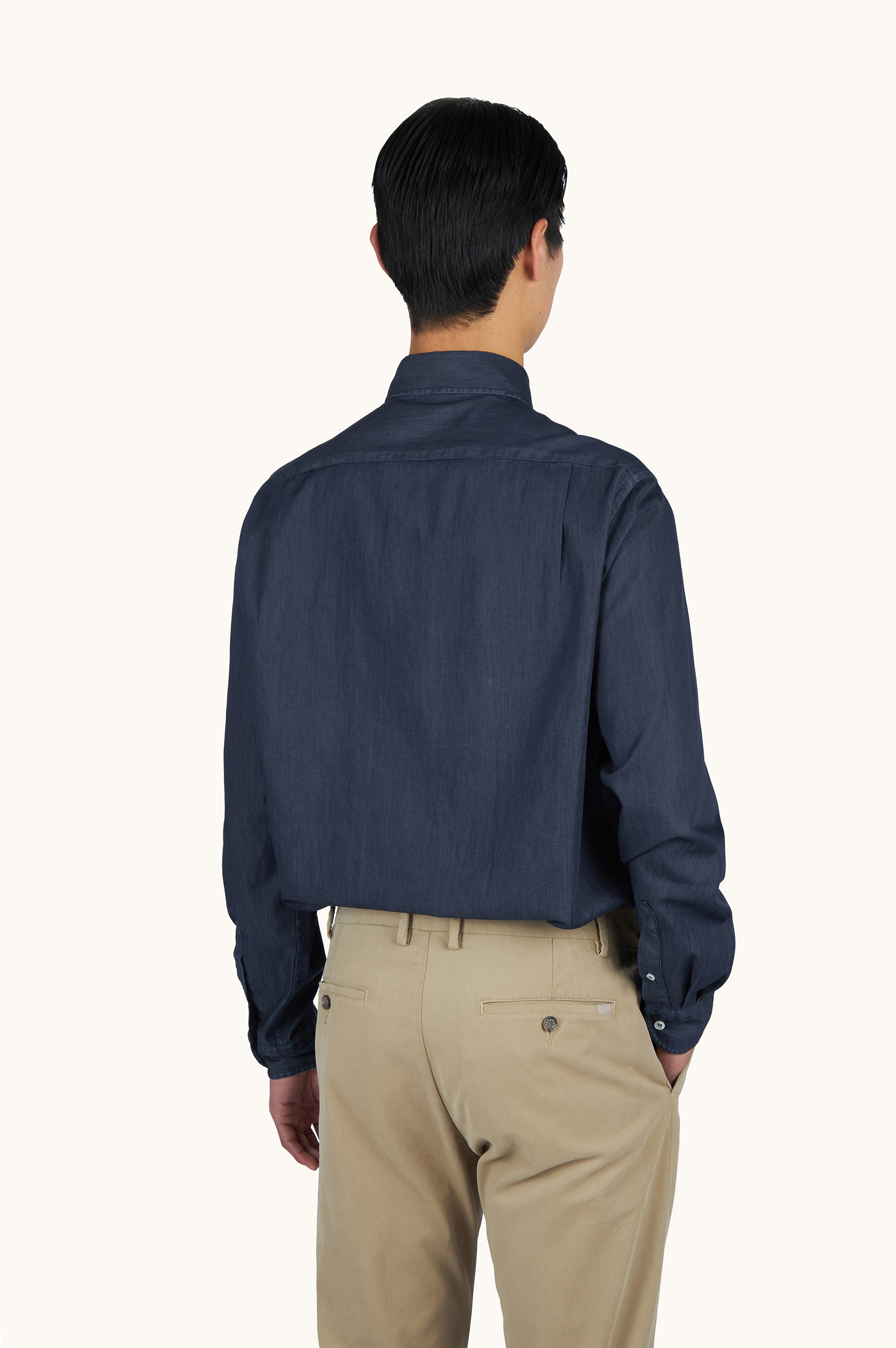 X-Soft Shirt in Giza cotton light denim image number 3