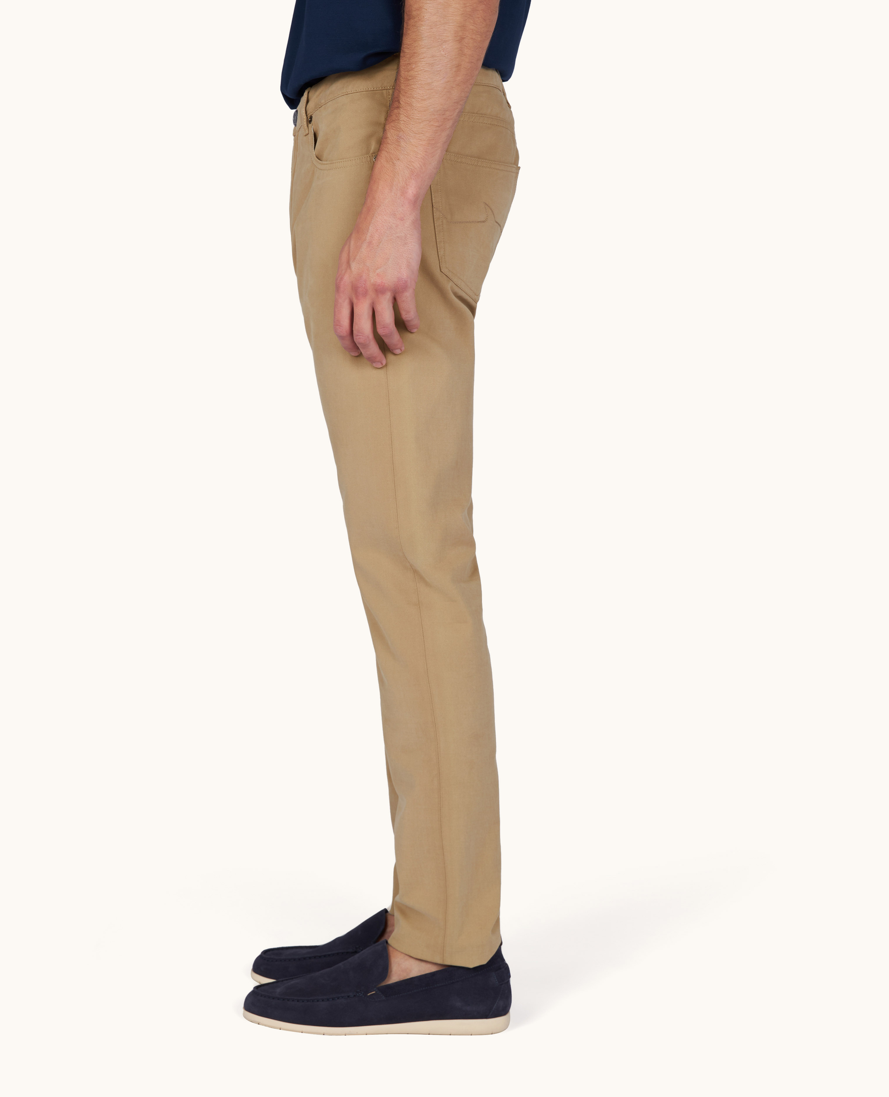 Stretch cotton 5-pocket pants image number 5