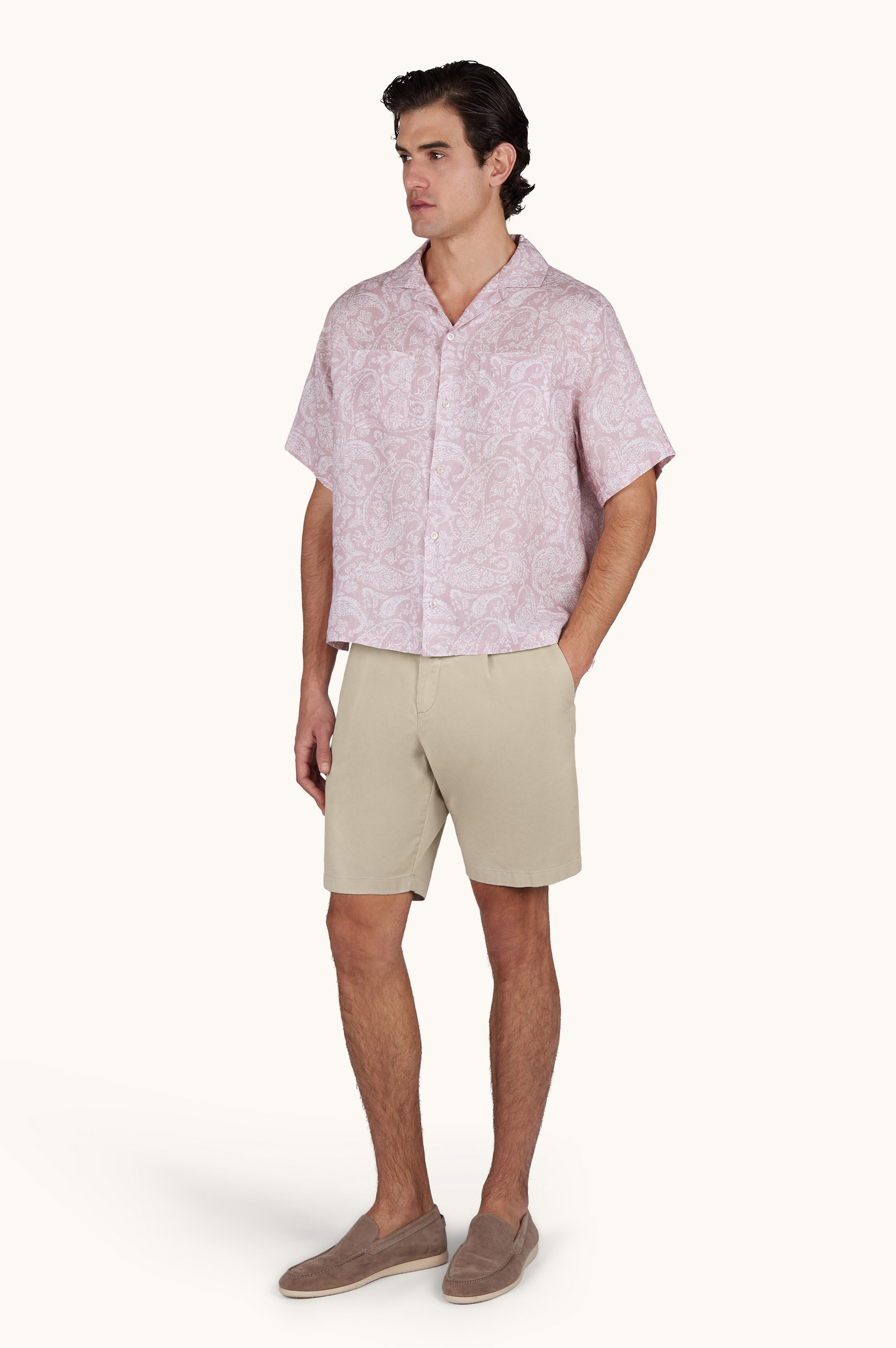 Bermudashorts aus Stretch-Baumwolle mit einer Pince image number 2