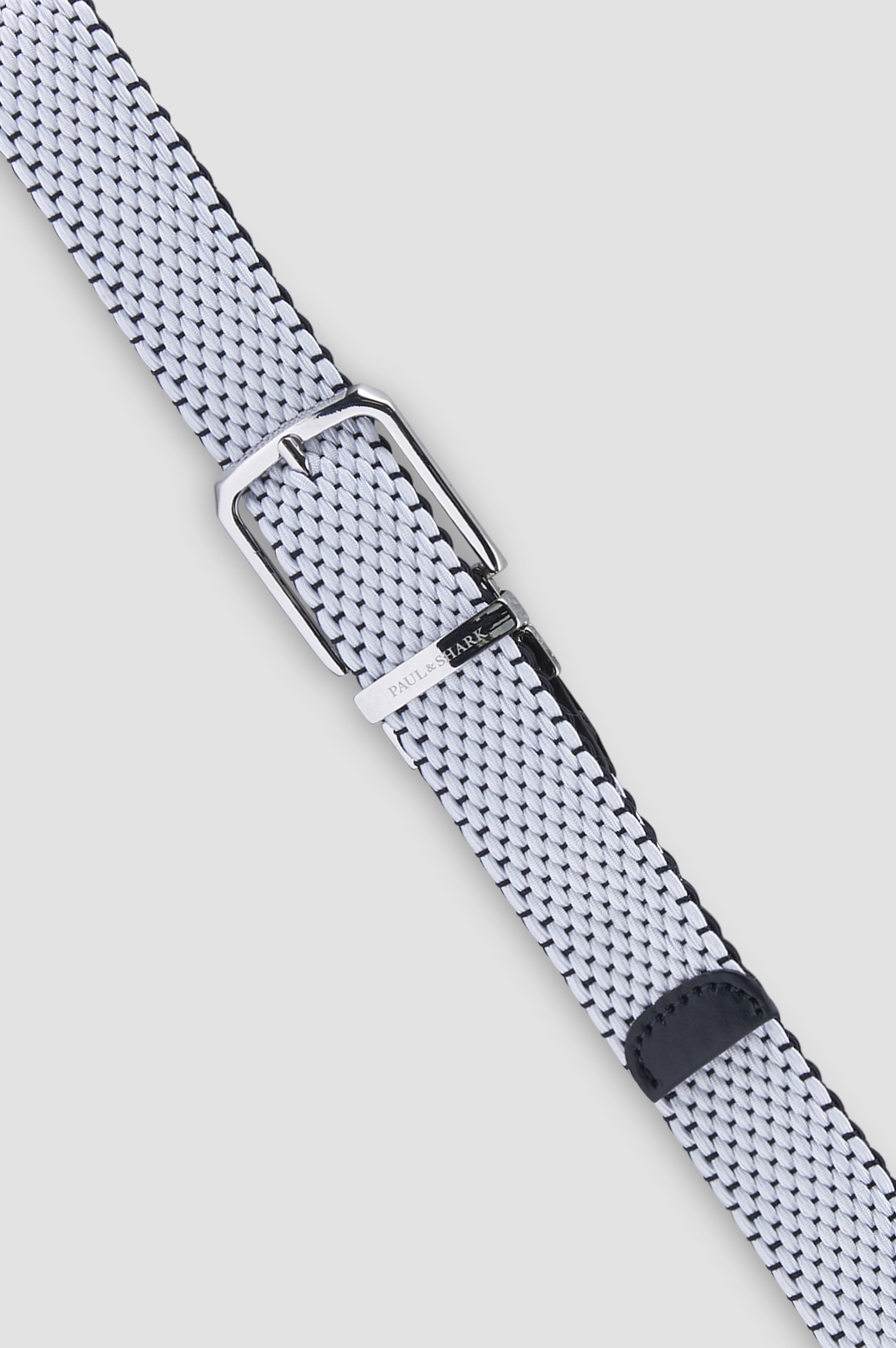 Ceinture élastique réversible avec finitions en cuir image number 1 Ceinture élastique réversible avec finitions en cuir image number 1