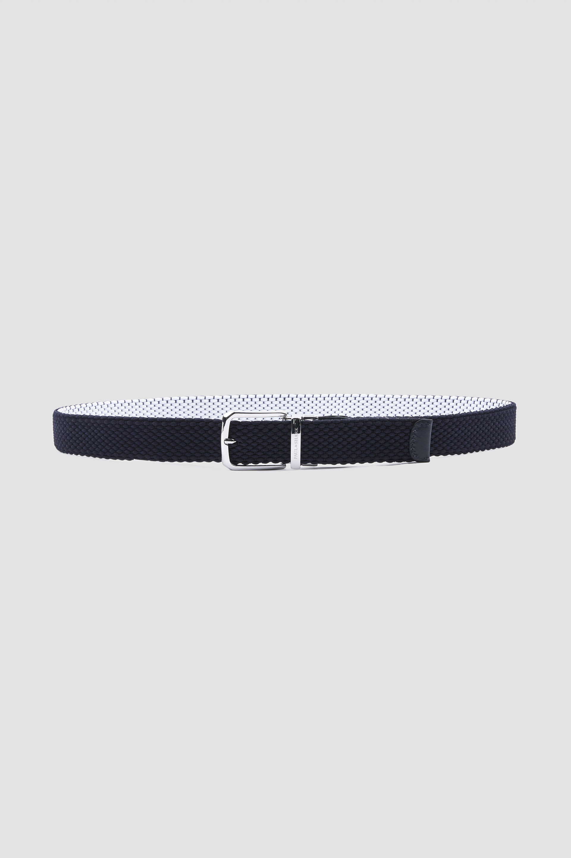 Ceinture élastique réversible avec finitions en cuir image number 2 Ceinture élastique réversible avec finitions en cuir image number 2