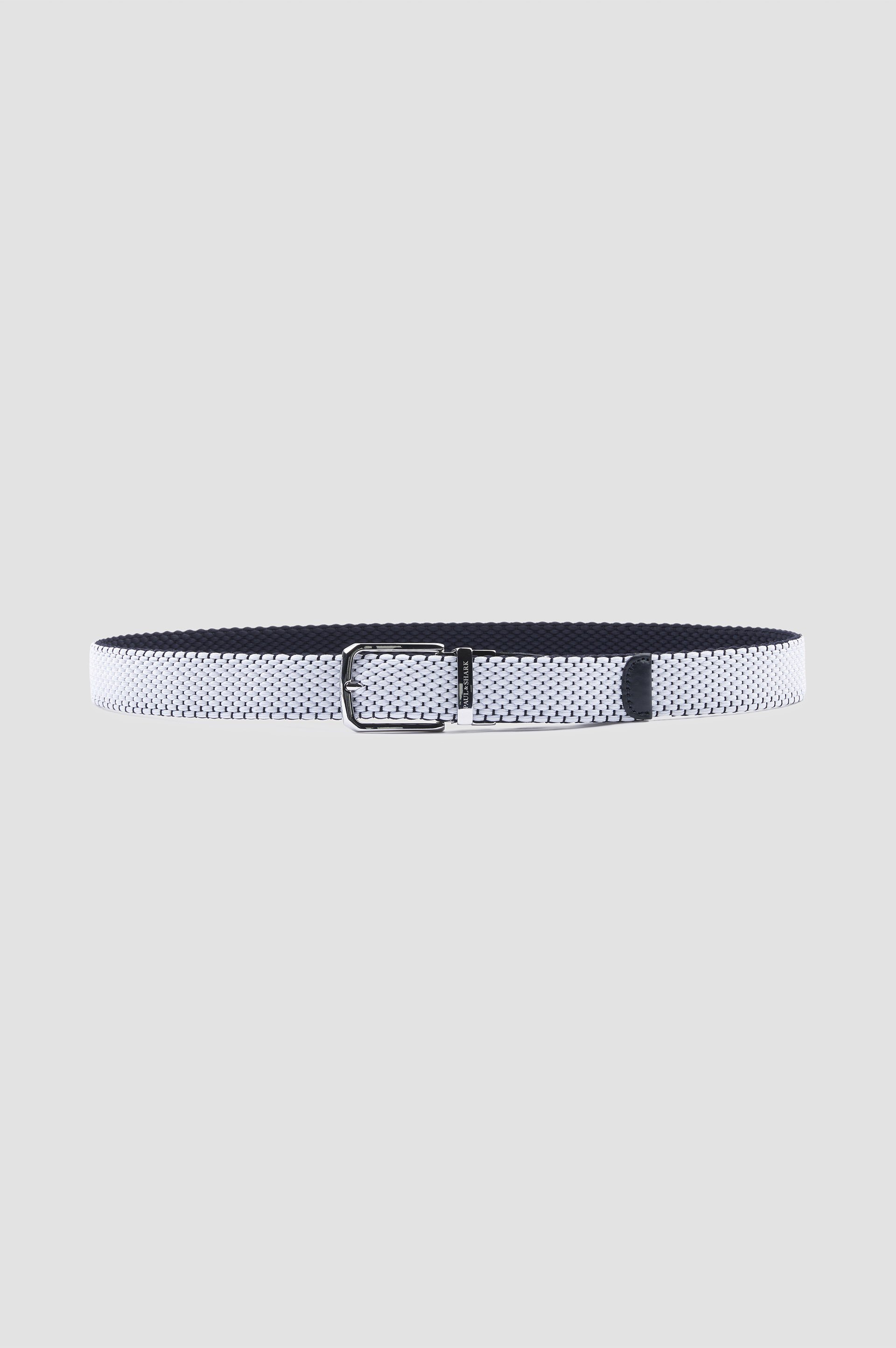 Ceinture élastique réversible avec finitions en cuir image number 0 Ceinture élastique réversible avec finitions en cuir image number 0