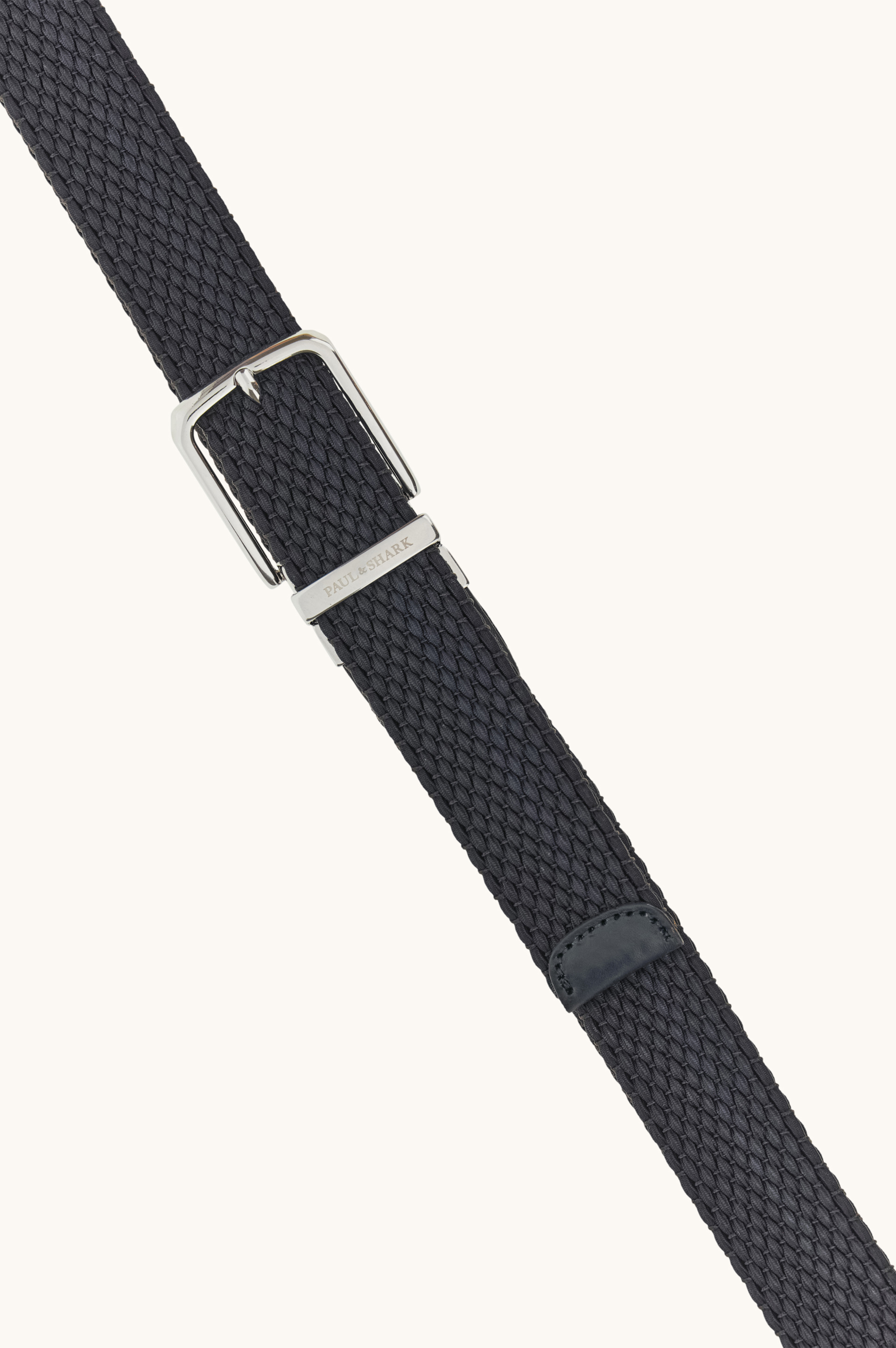 Reversible elastic belt with leather trims image number 1
