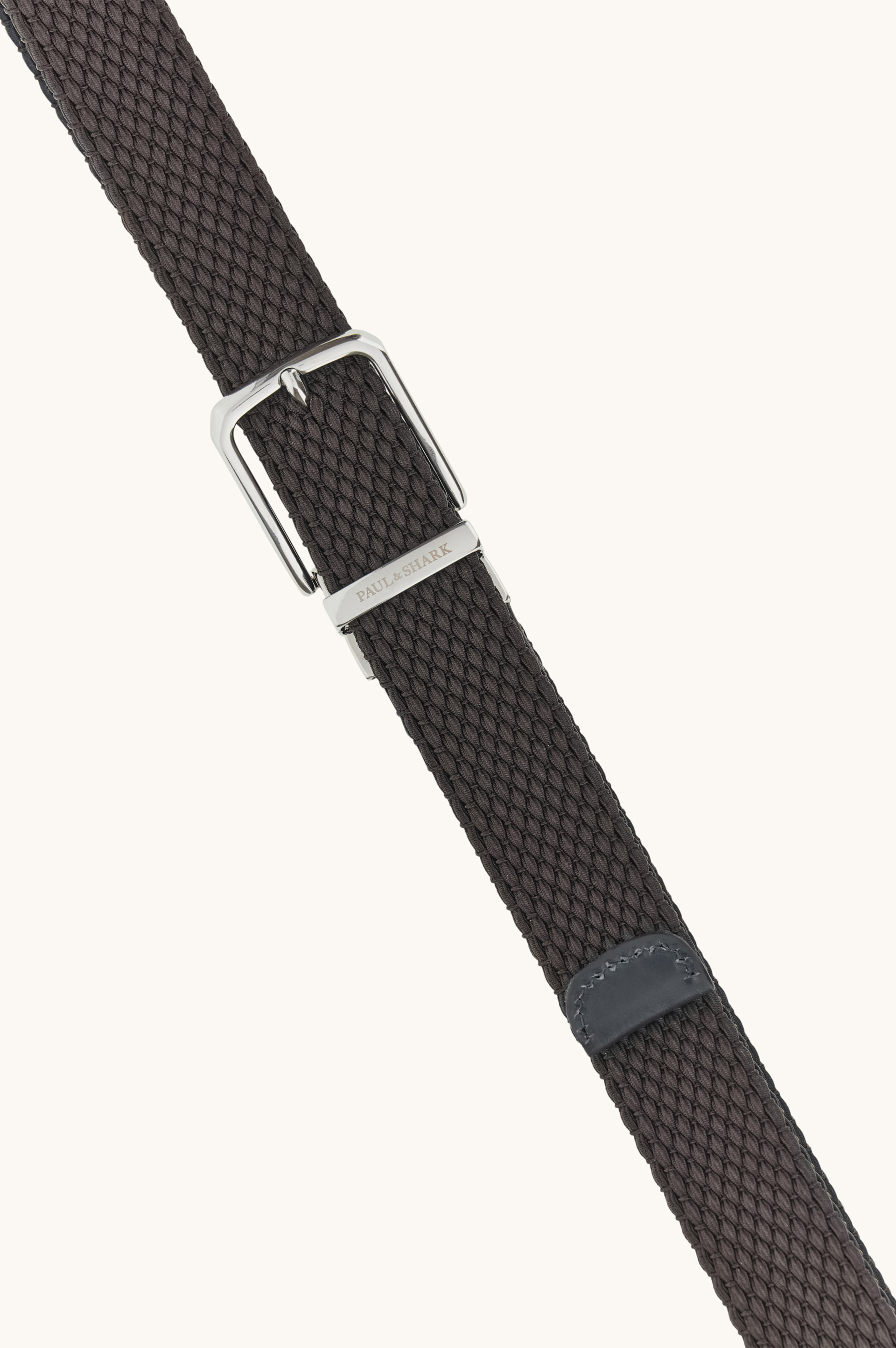 Reversible elastic belt with leather trims image number 2