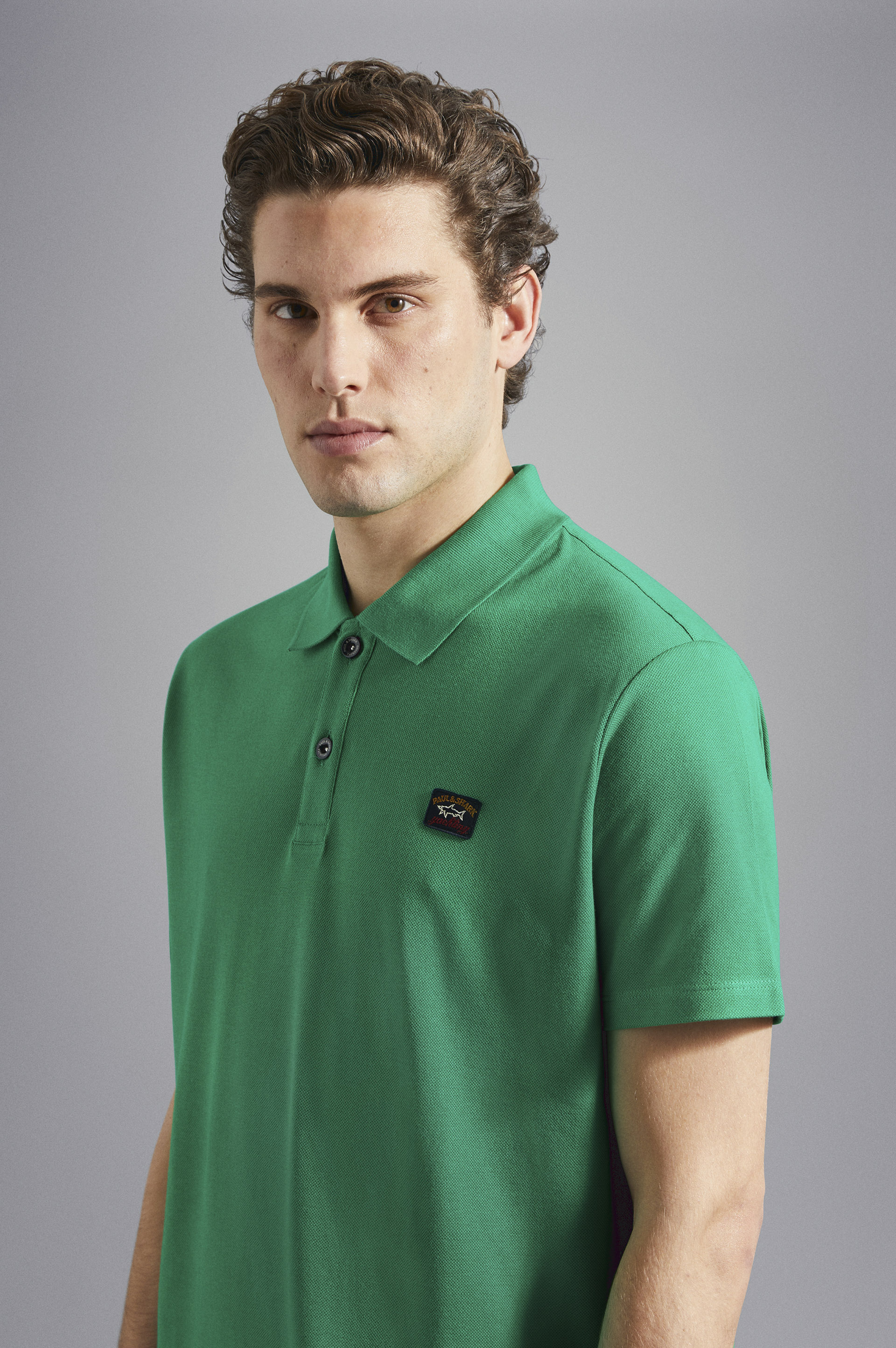 Cotton piqu&eacute; Polo Shirt with iconic badge image number 4