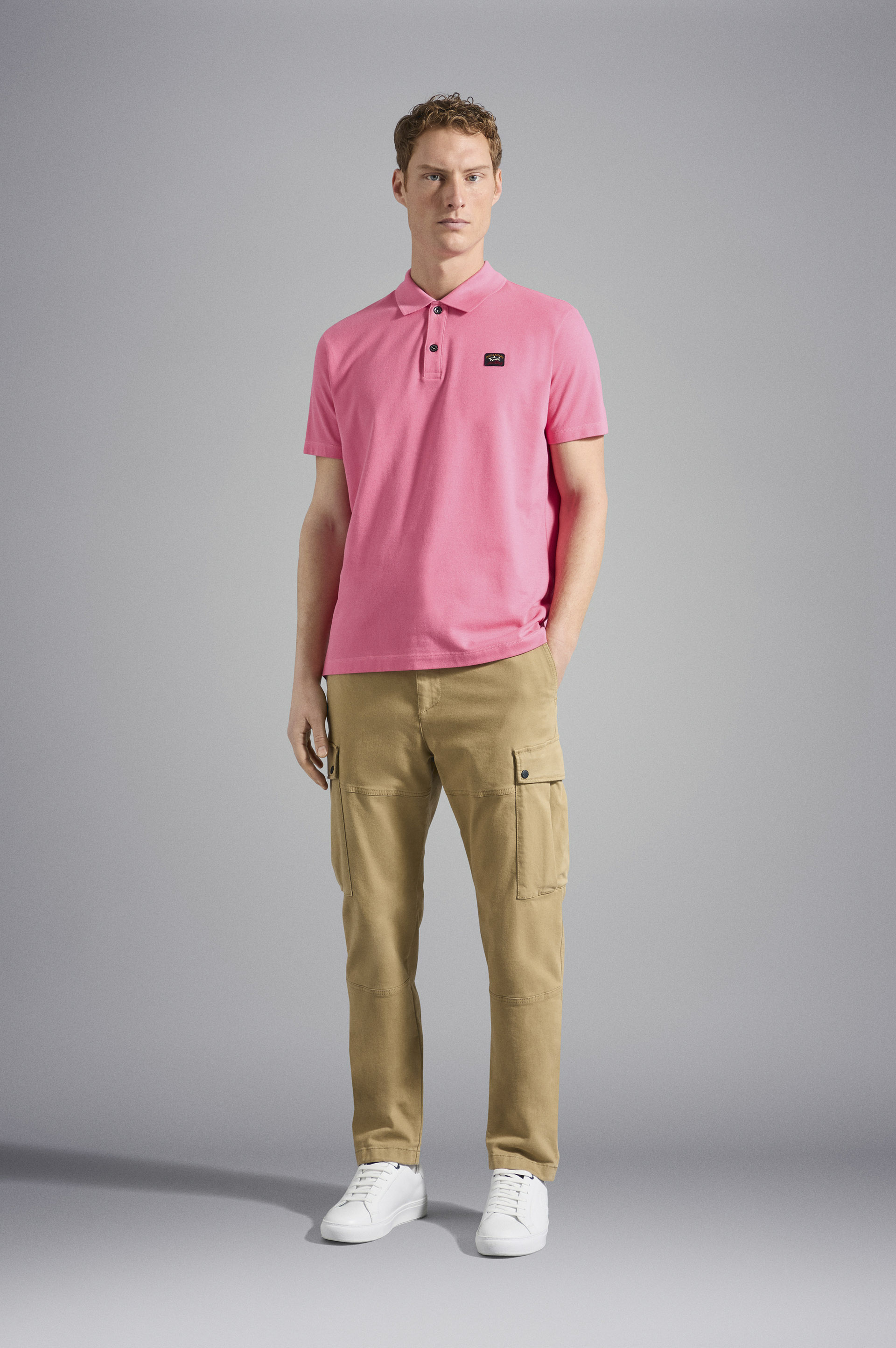 Cotton piqu&eacute; Polo Shirt with iconic badge image number 2