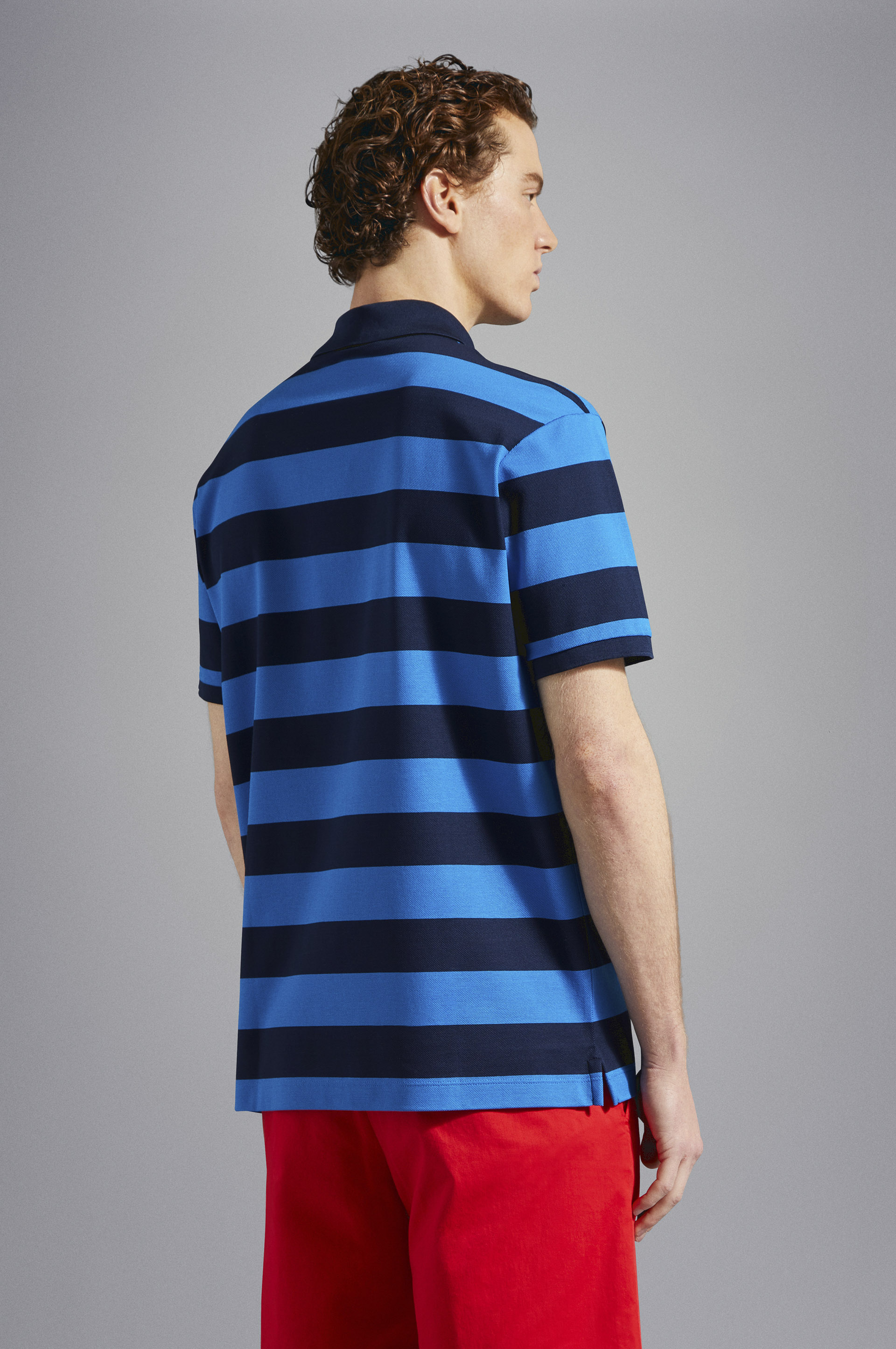 Cotton piqué Polo with Iconic badge image number 3