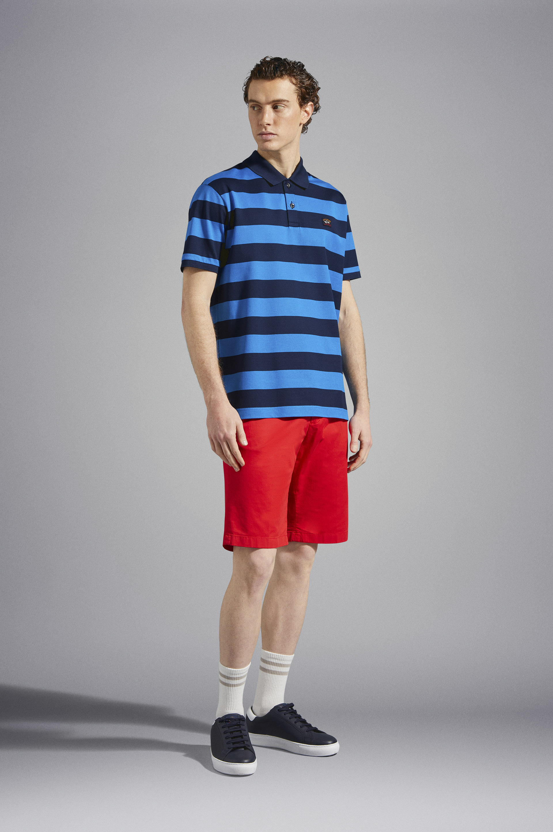 Cotton piqué Polo with Iconic badge image number 2