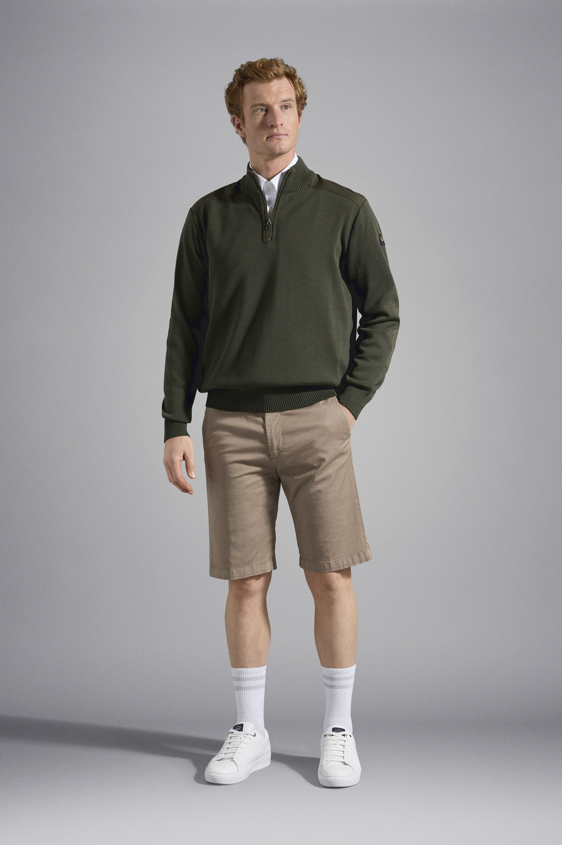 Wool half zip sweater image number 2