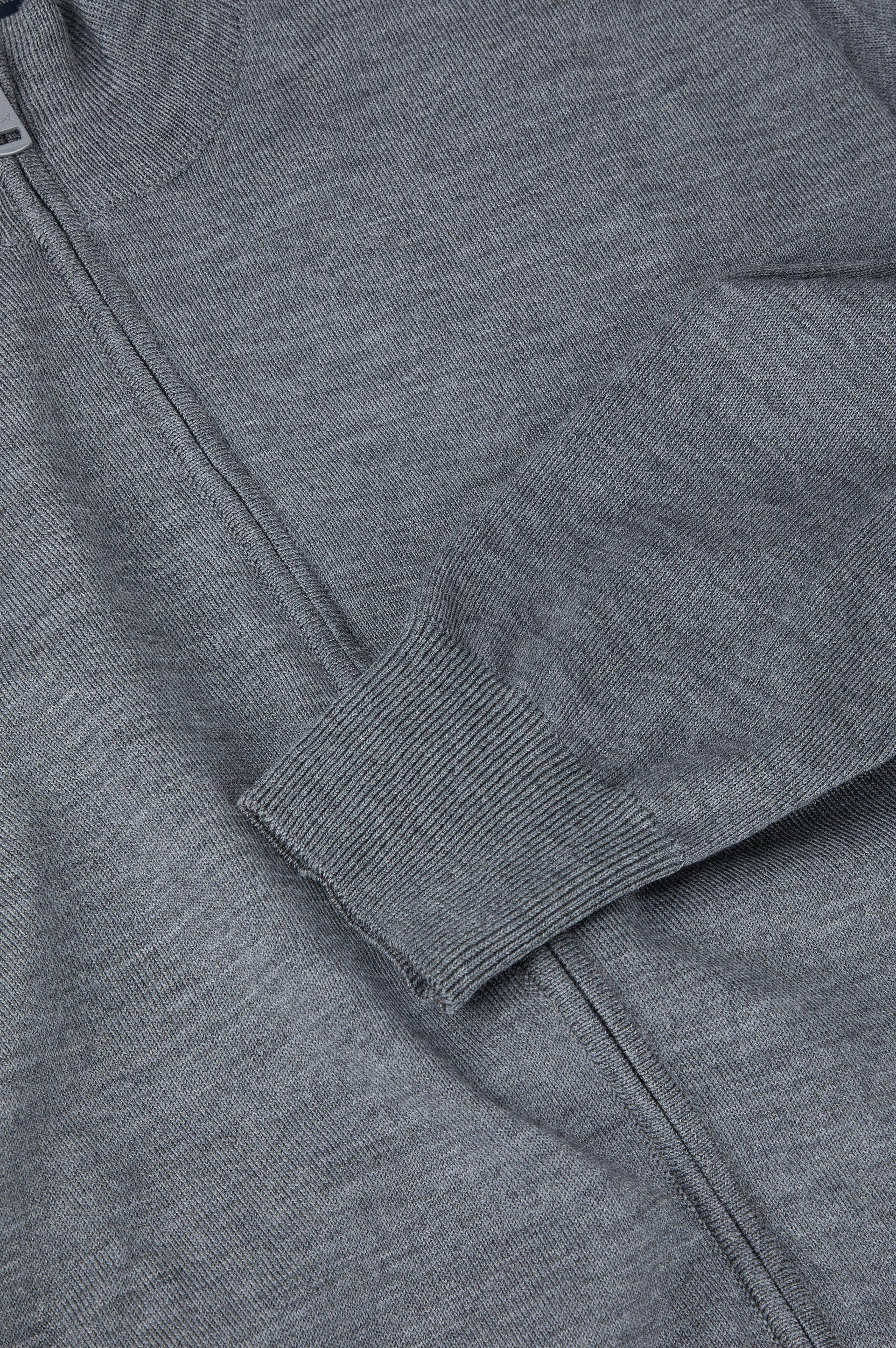 Merino wool full zip sweater with Iconic badge image number 5